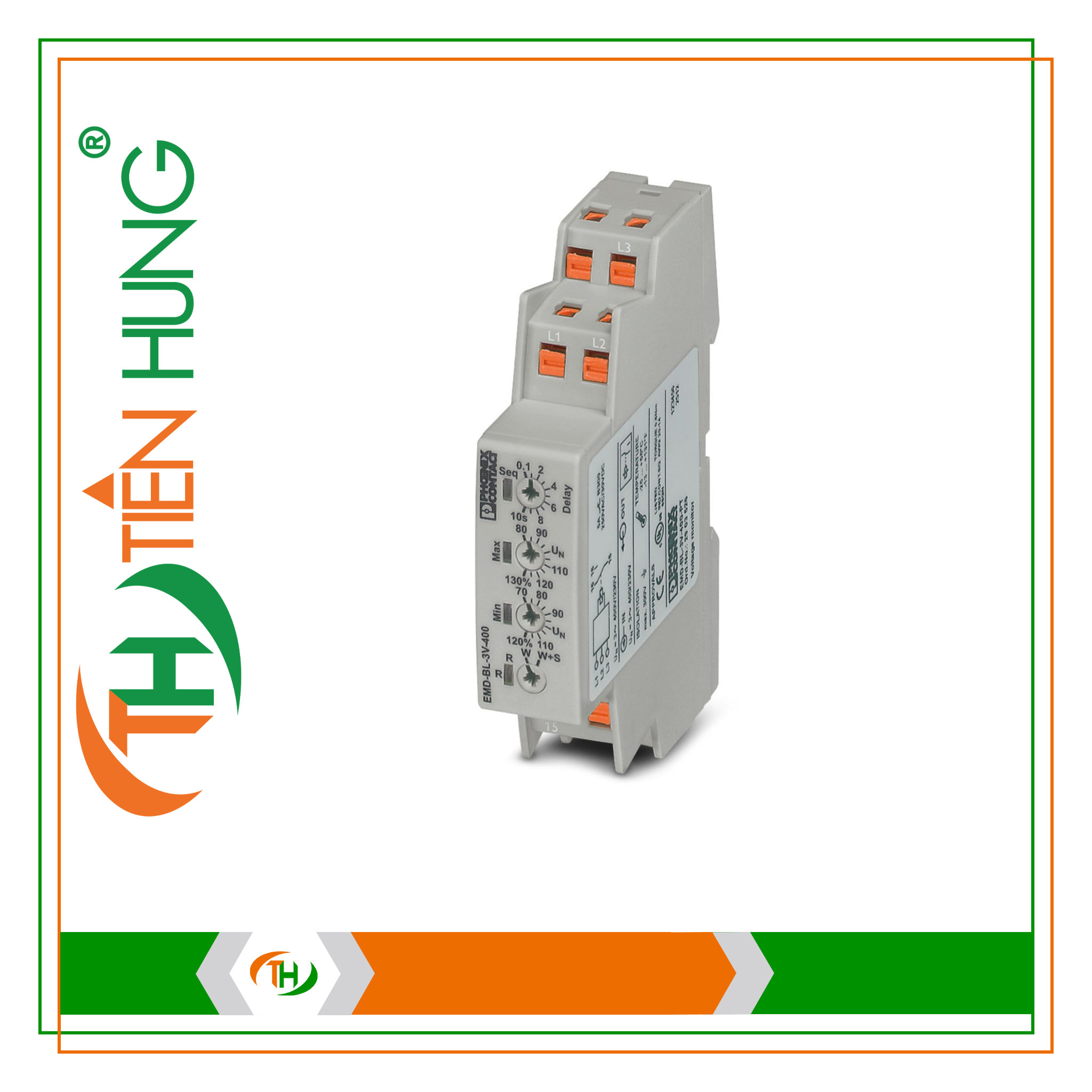 RƠ LE GIÁM SÁT ĐIỆN ÁP 3 PHA EMD-BL-3V-400-PT - 2903526