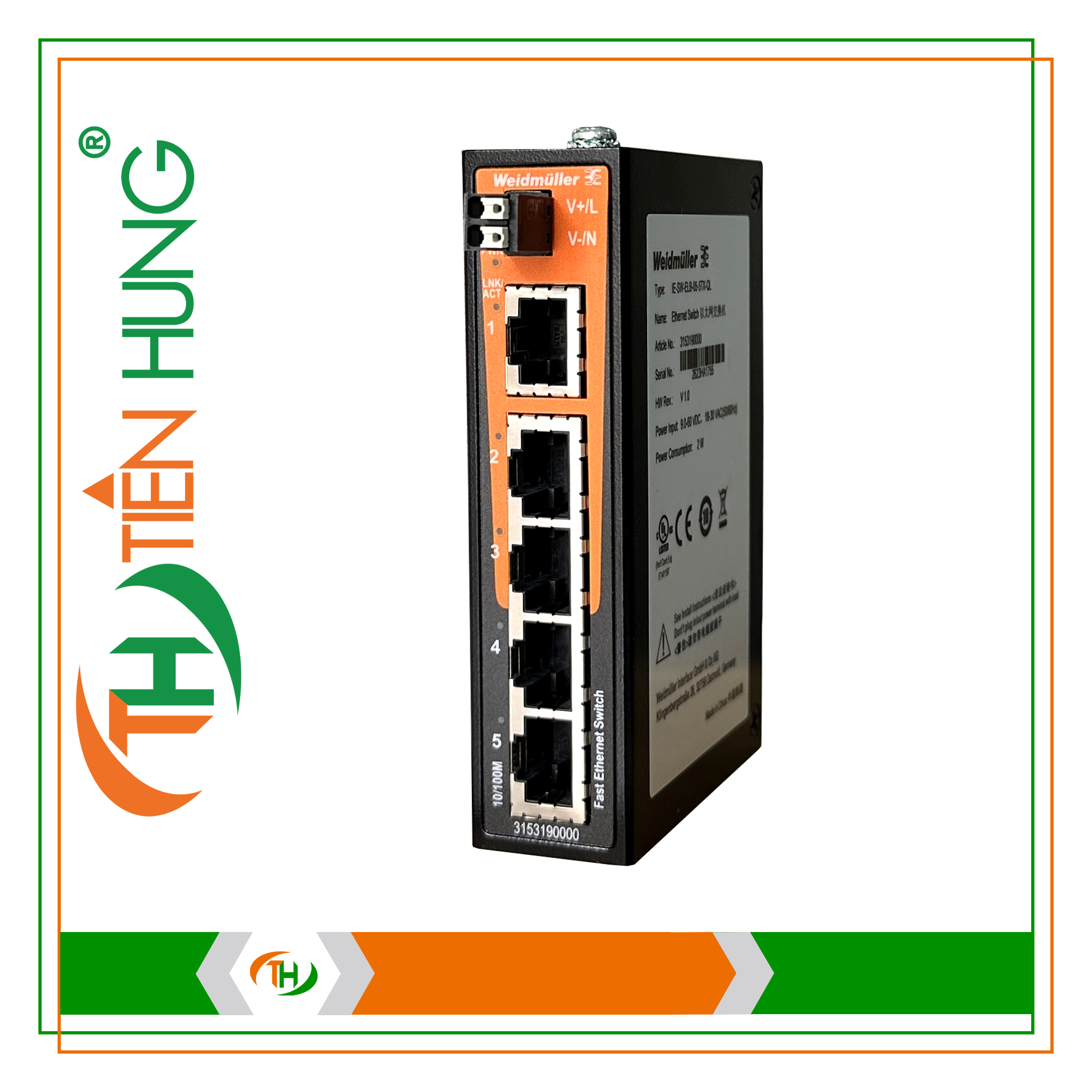 BỘ CHIA MẠNG 5 CỔNG IE-SW-ELB-05-5TX-QL - 3153190000
