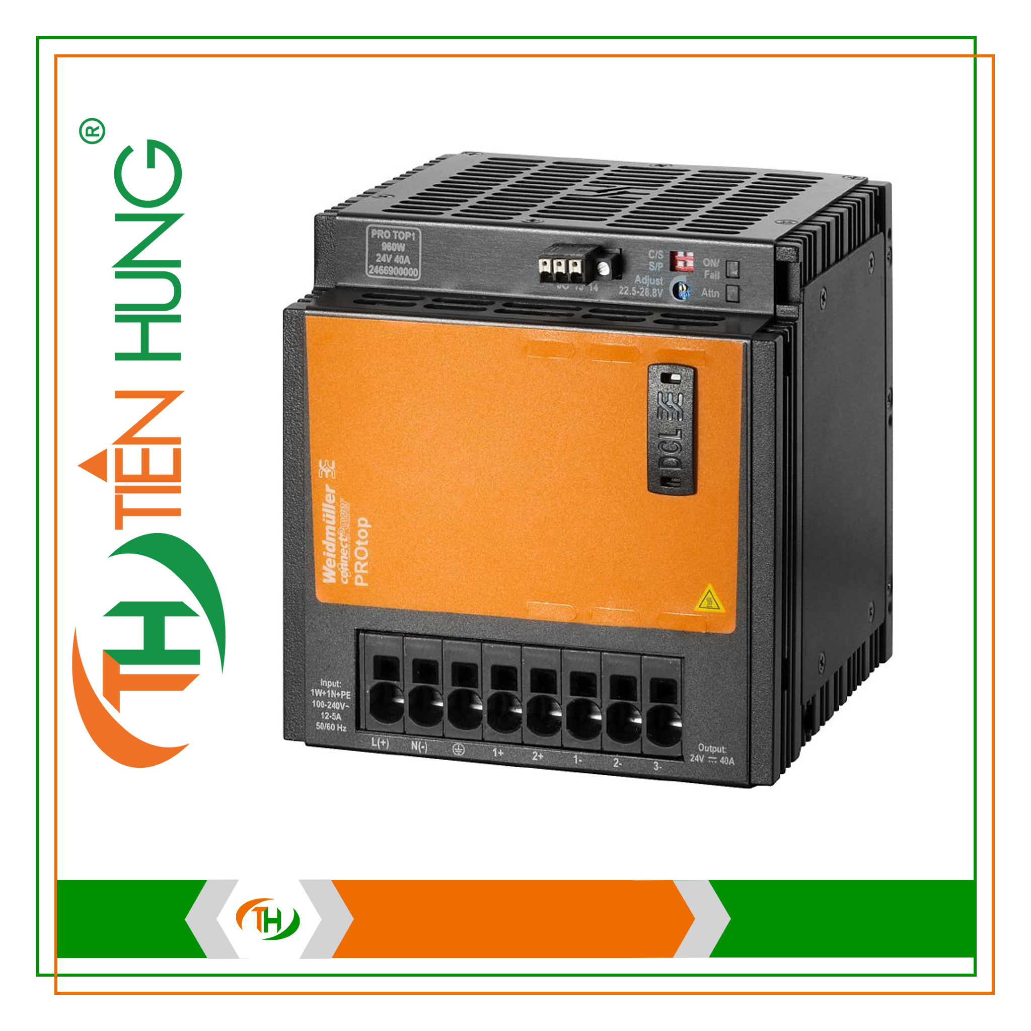 BỘ NGUỒN WEIDMULLER PRO TOP1 960W 24V 40A - 2466900000