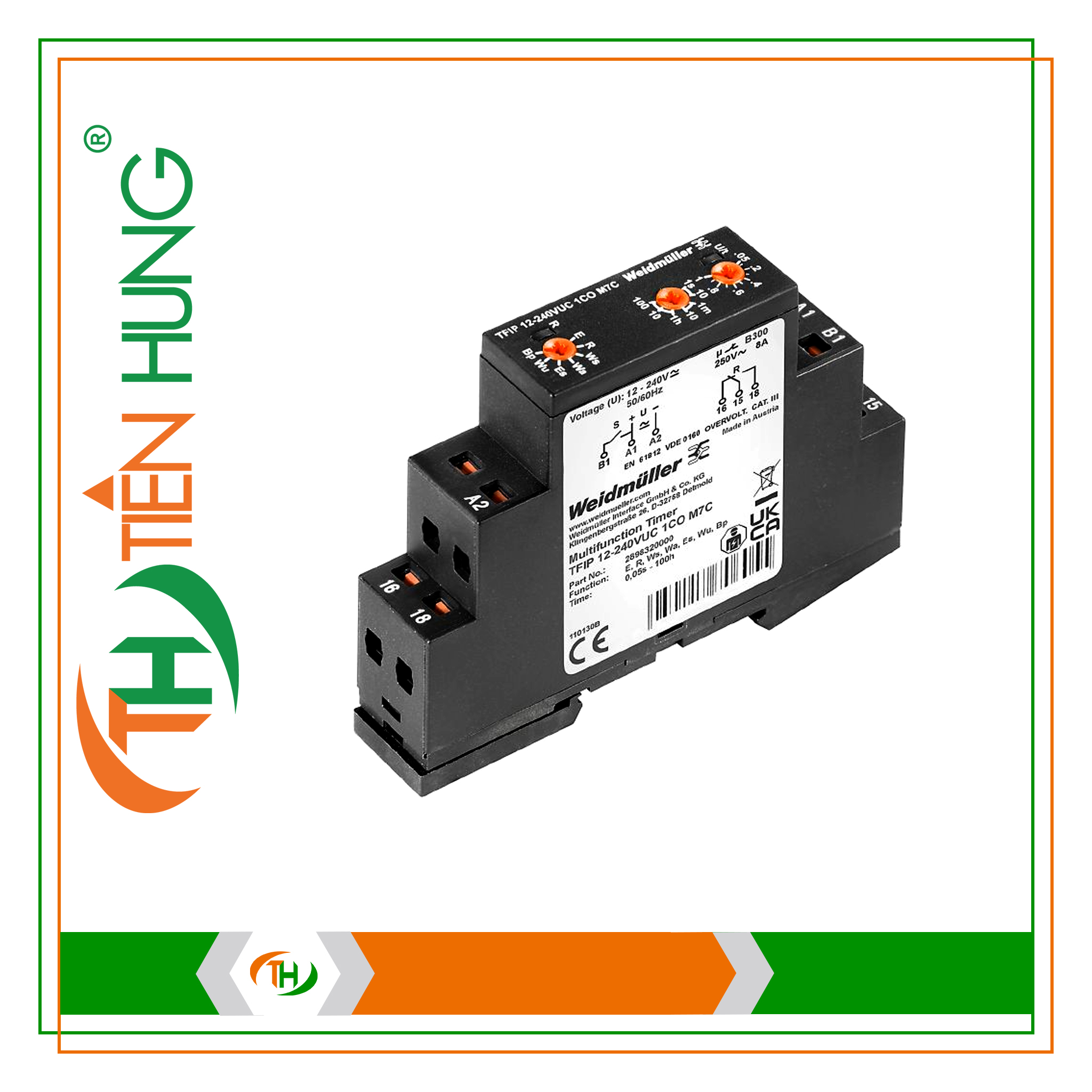 RƠ LE THỜI GIAN TFIP 12-240VUC 1CO M7C - 2898320000