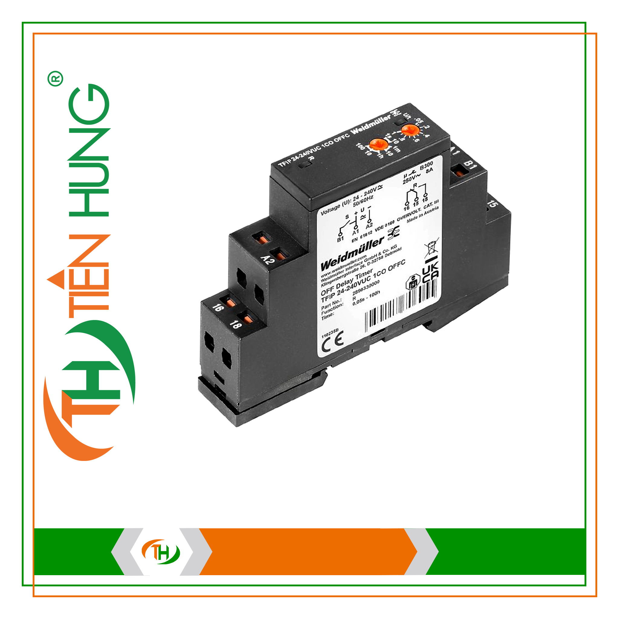 RƠ LE THỜI GIAN TFIP 24-240VUC 1CO OFFC - 2898330000