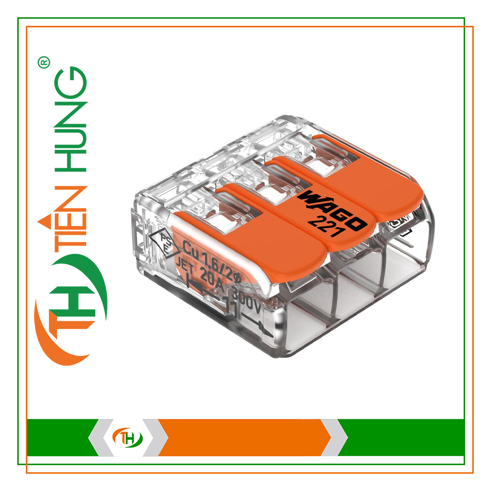 ĐẦU NỐI DÂY WAGO 3 VỊ TRÍ - 221-413
