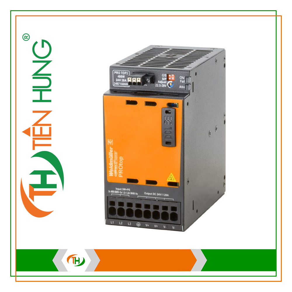 BỘ NGUỒN WEIDMULLER PRO TOP3 480W 24V 20A - 2467100000