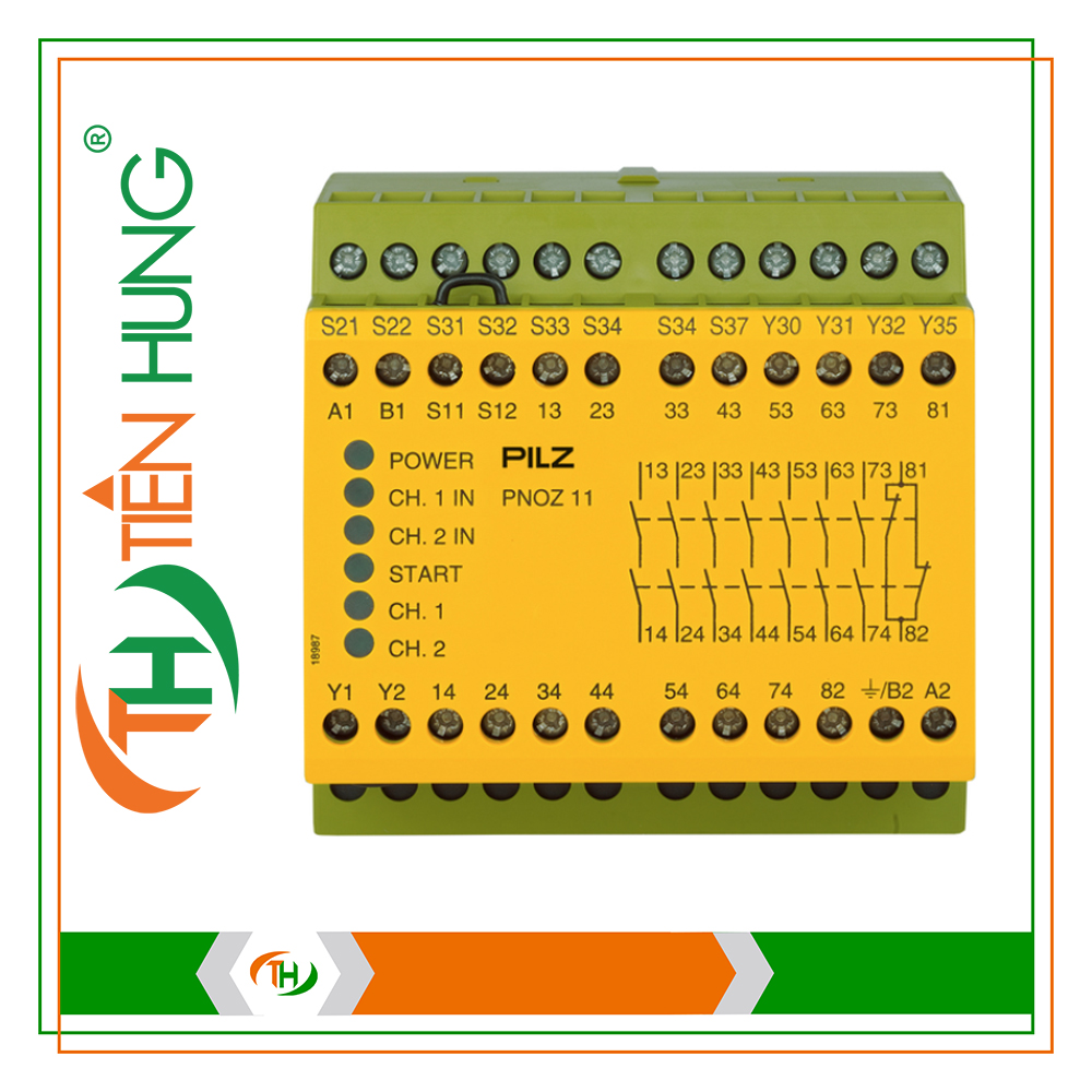 RƠ LE ĐIỆN TỬ PNOZ 11 110-120VAC 24VDC 7n/o 1n/c - 774085