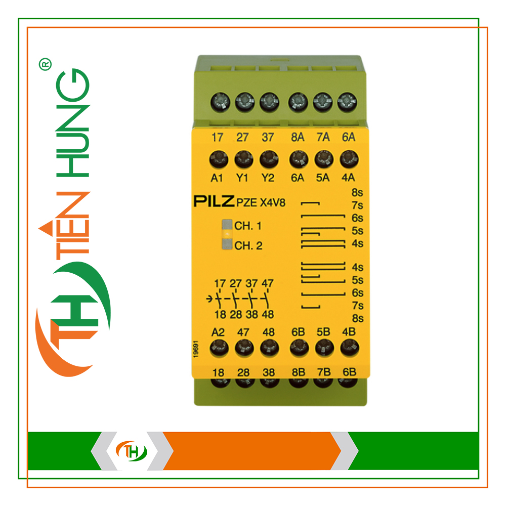 RƠ LE ĐIỆN TỬ PZE X4V 8/24VDC 4n/o - 774584