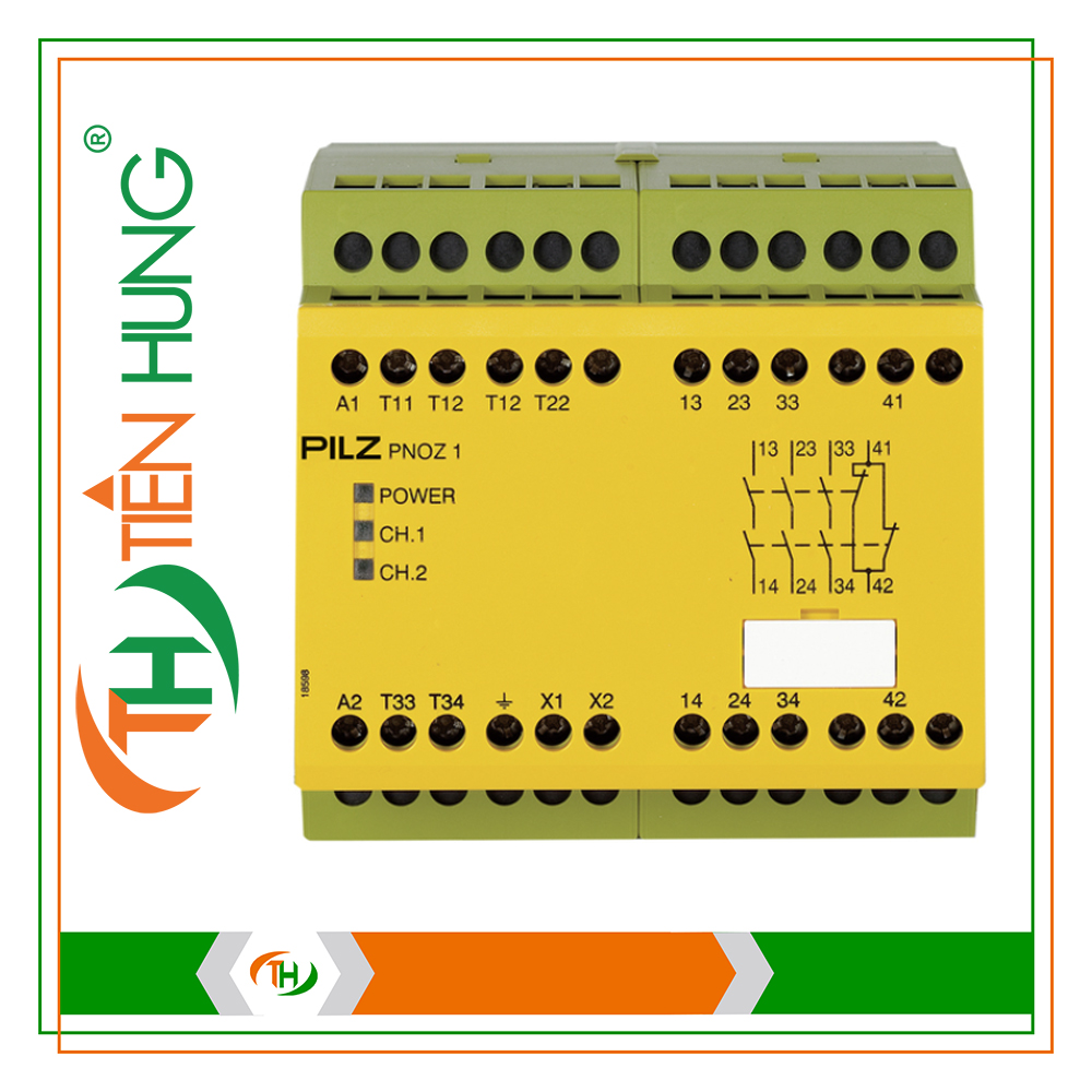 RƠ LE ĐIỆN TỬ PNOZ 1 230-240VAC 3n/o 1n/c - 775650