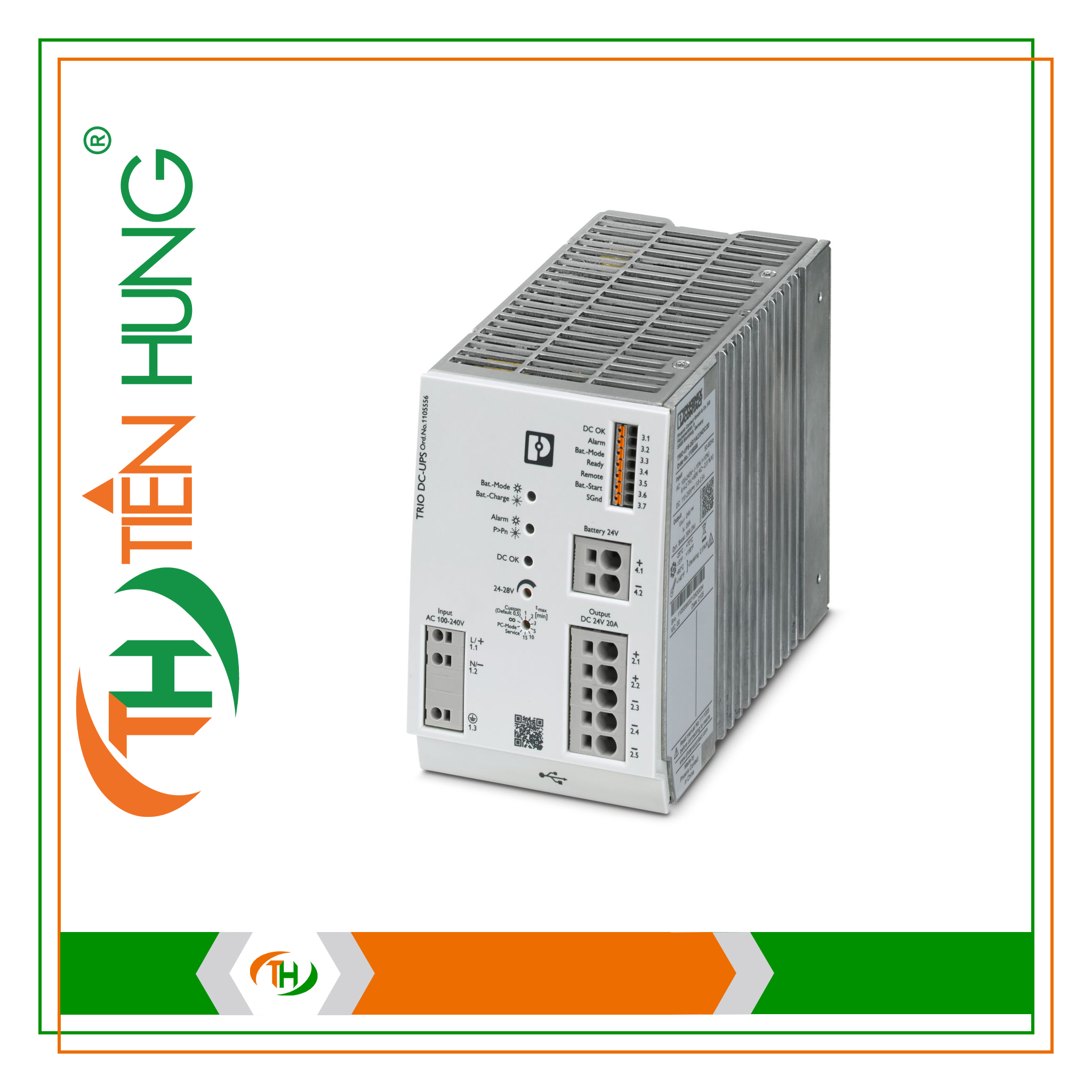 BỘ LƯU ĐIỆN UPS DC TRIO-UPS-2G/1AC/24DC/20 - 1105556