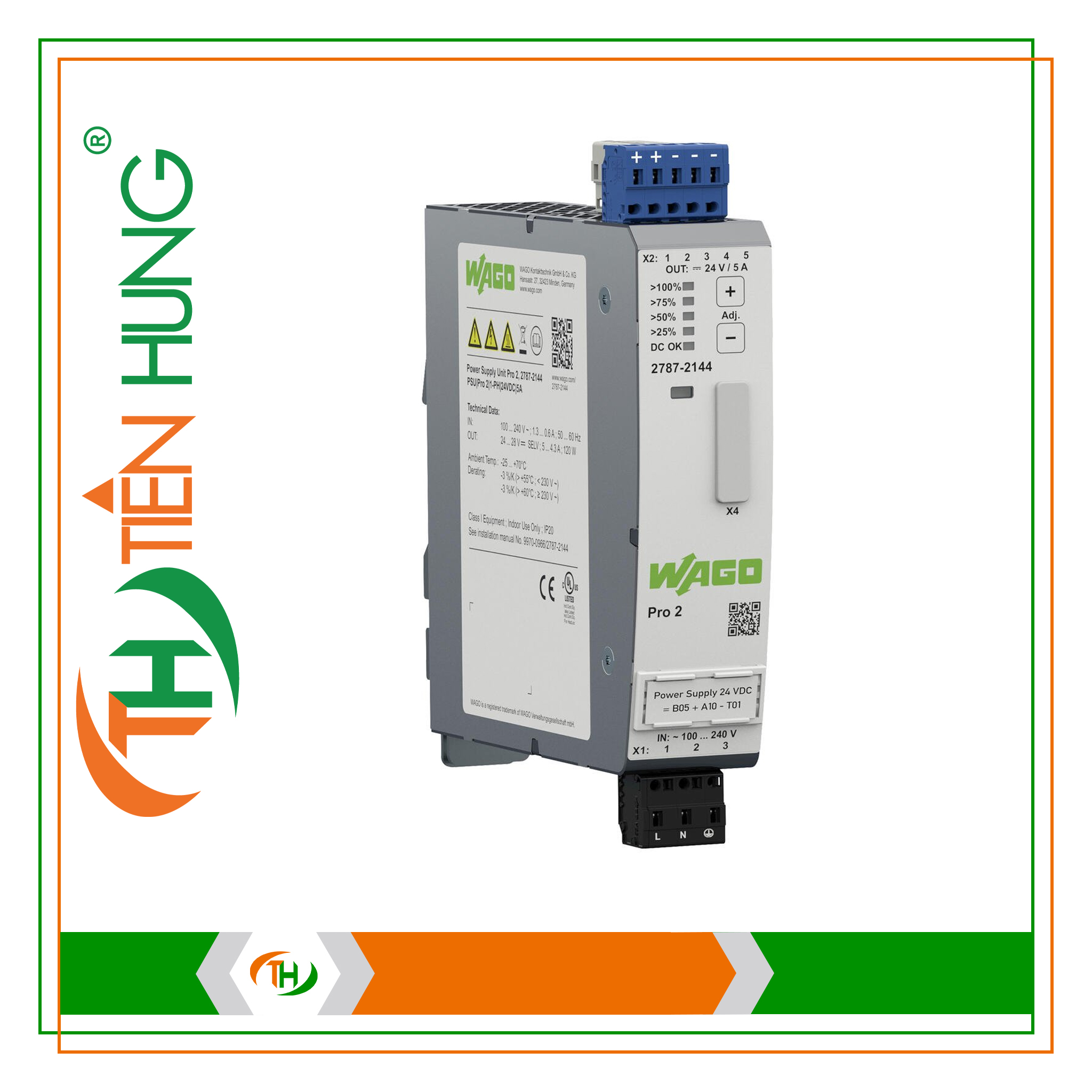 BỘ NGUỒN 1 PHA 24 VDC - 2787-2144 WAGO