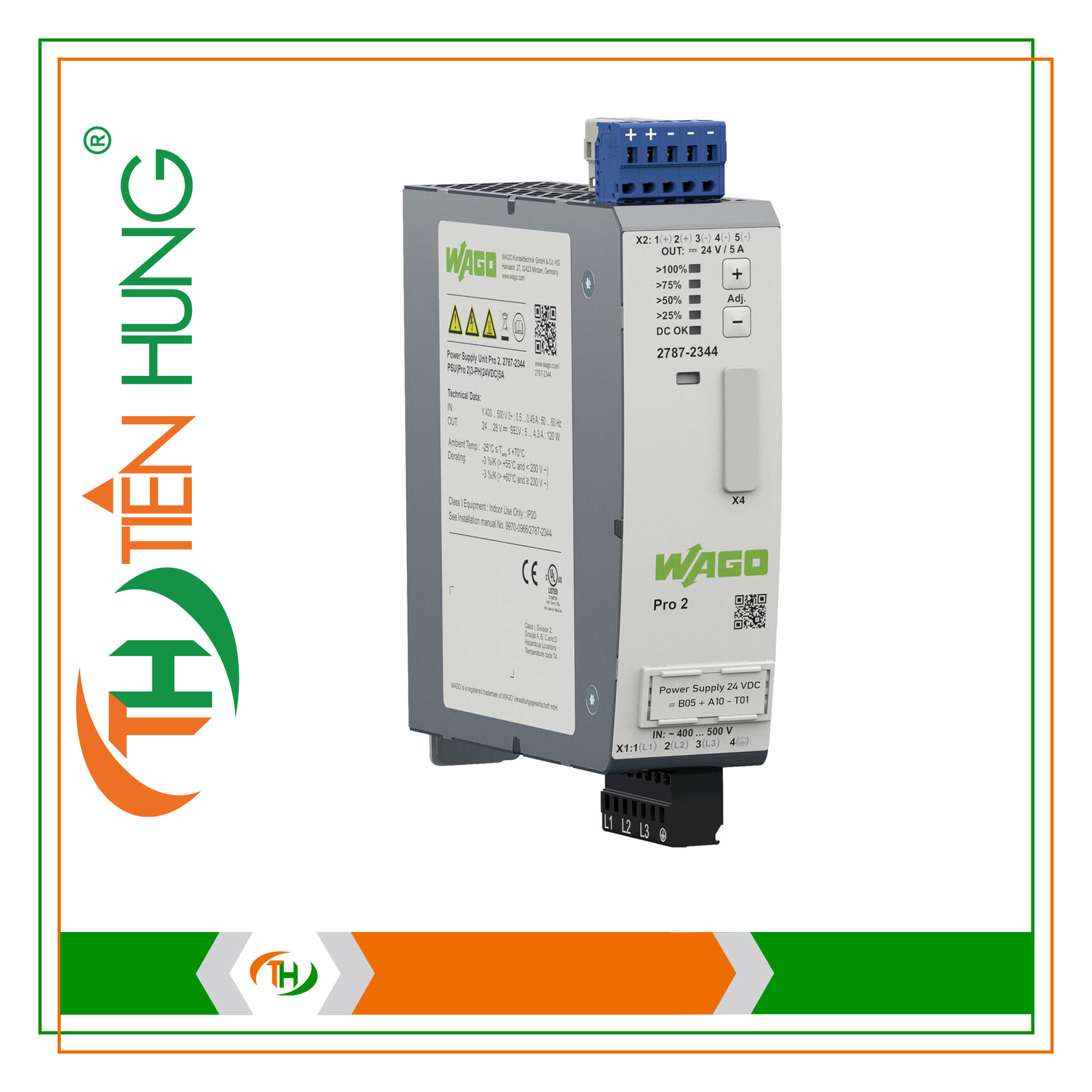 BỘ NGUỒN 3 PHA 24 VDC - 2787-2344 WAGO