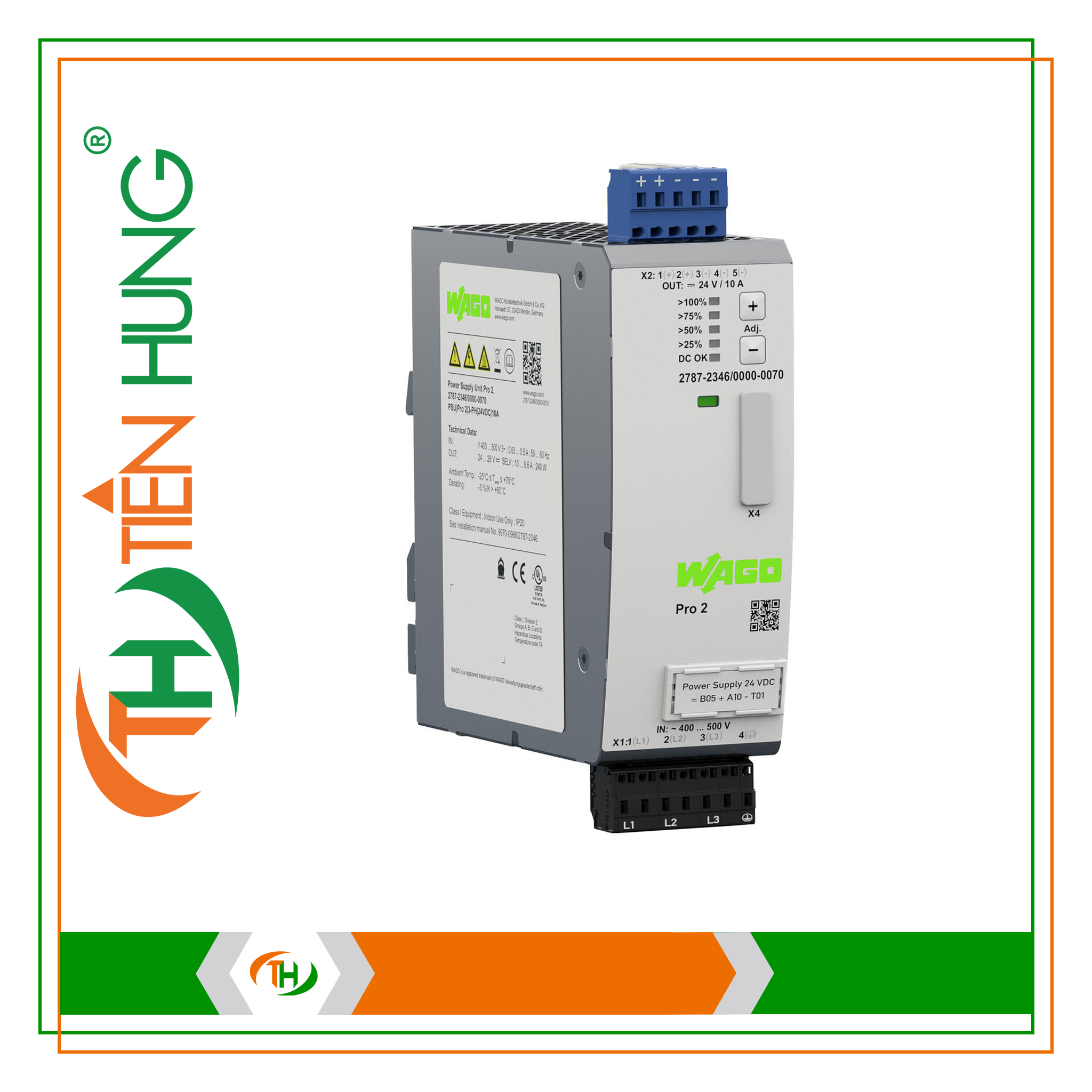 BỘ NGUỒN 3 PHA 24 VDC - 2787-2346/000-070 WAGO