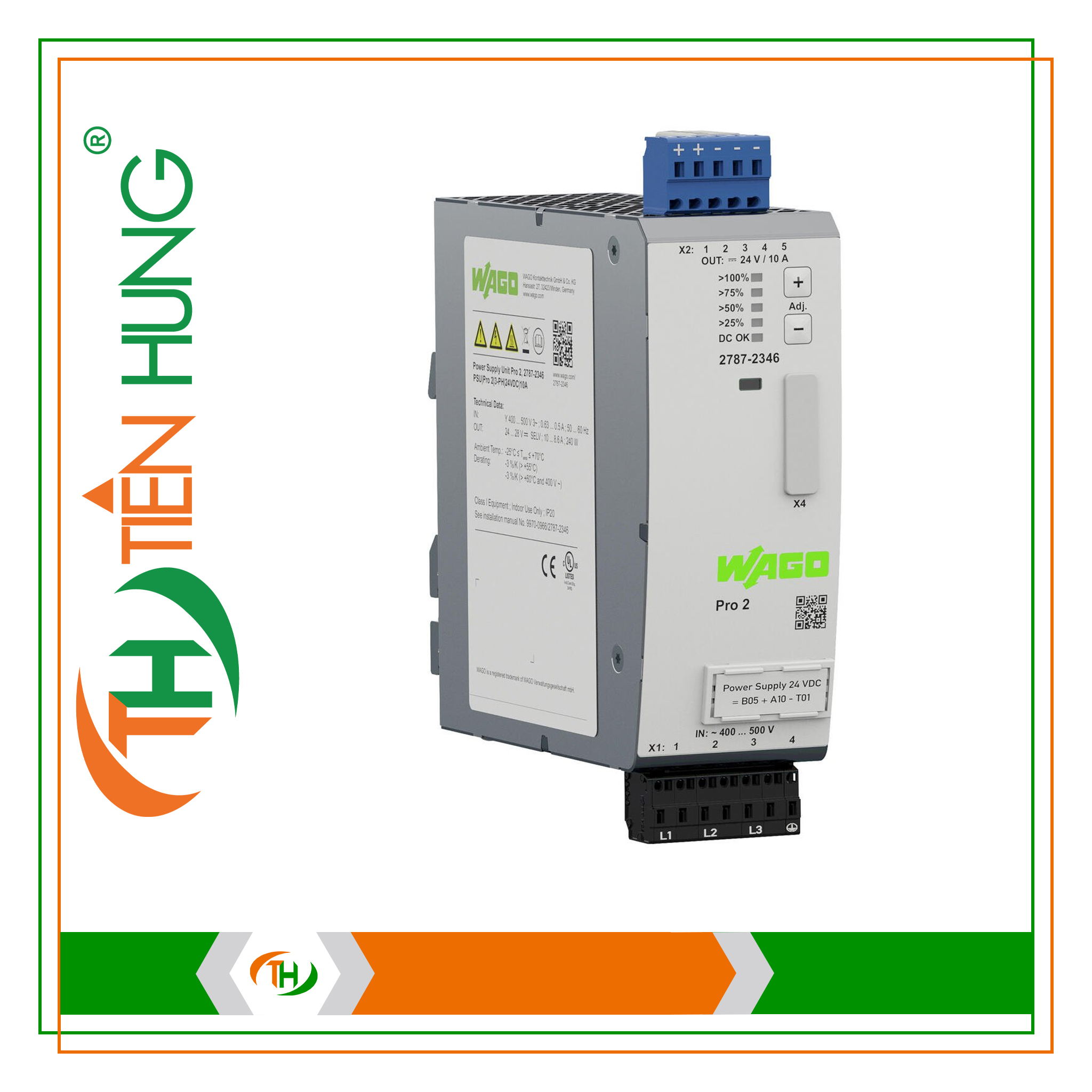 BỘ NGUỒN 3 PHA 24 VDC - 2787-2346 WAGO
