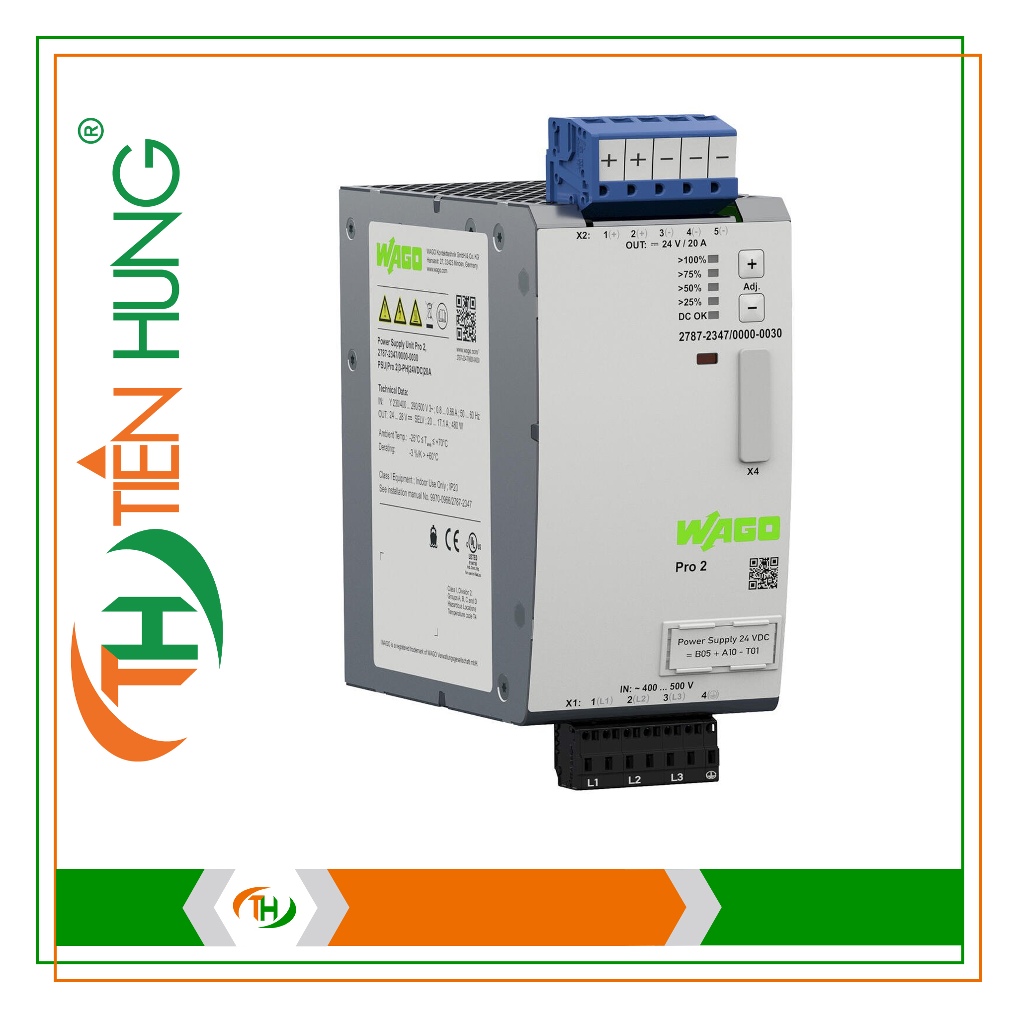 BỘ NGUỒN 3 PHA 24 VDC - 2787-2347/000-030 WAGO