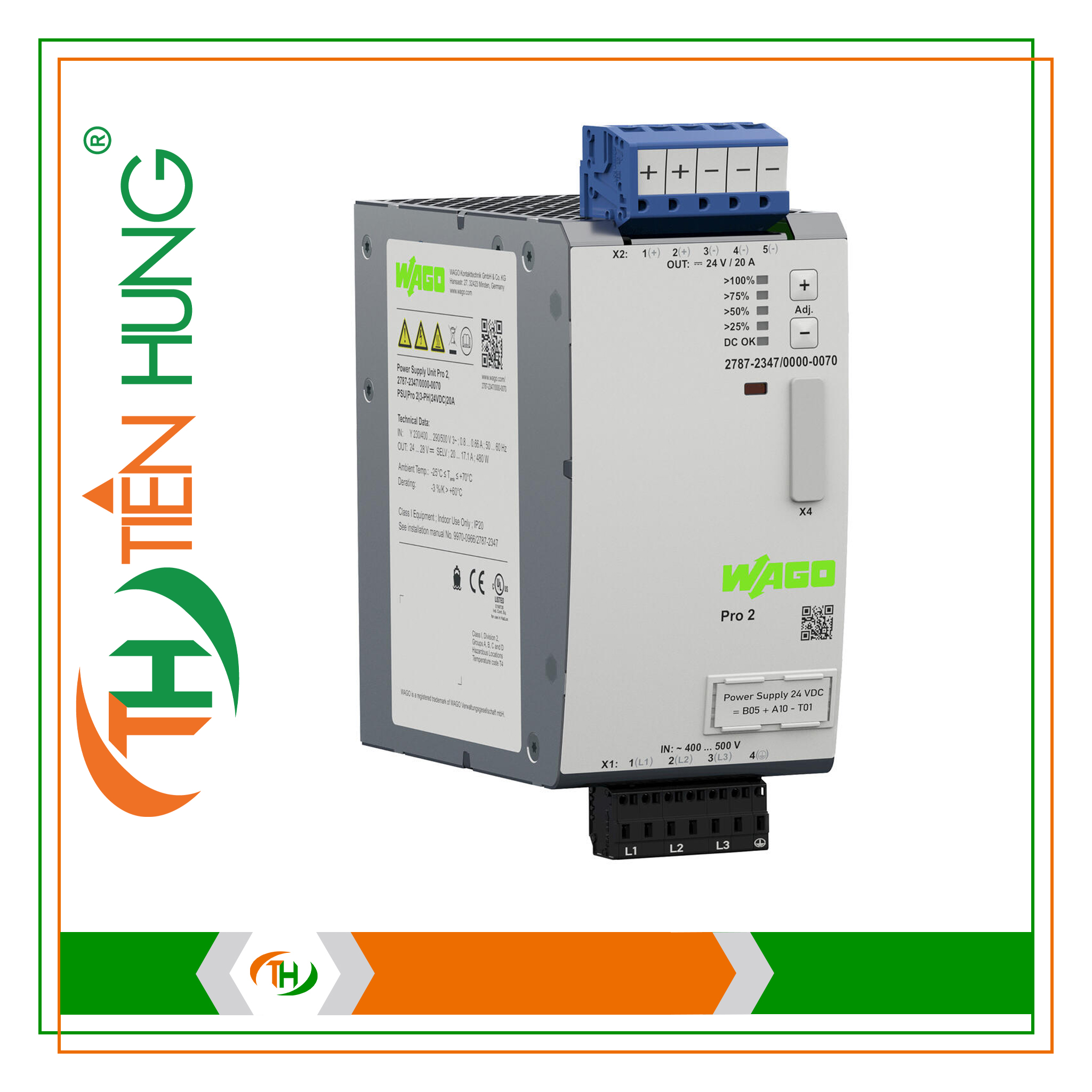 BỘ NGUỒN 3 PHA 24 VDC - 2787-2347/000-070 WAGO