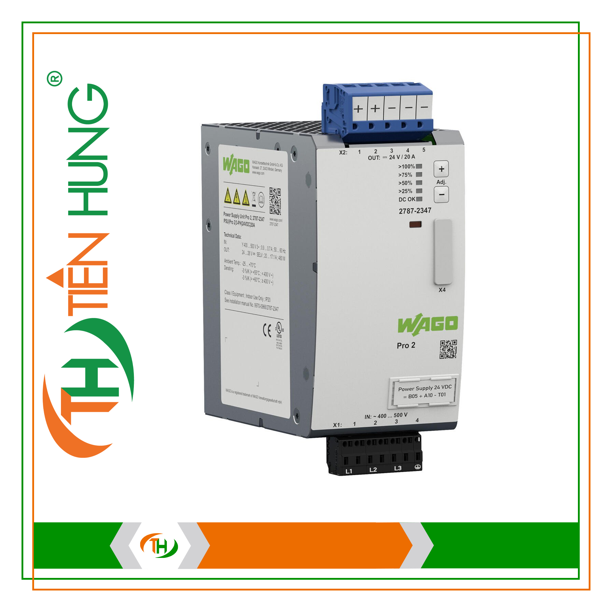 BỘ NGUỒN 3 PHA 24 VDC - 2787-2347 WAGO