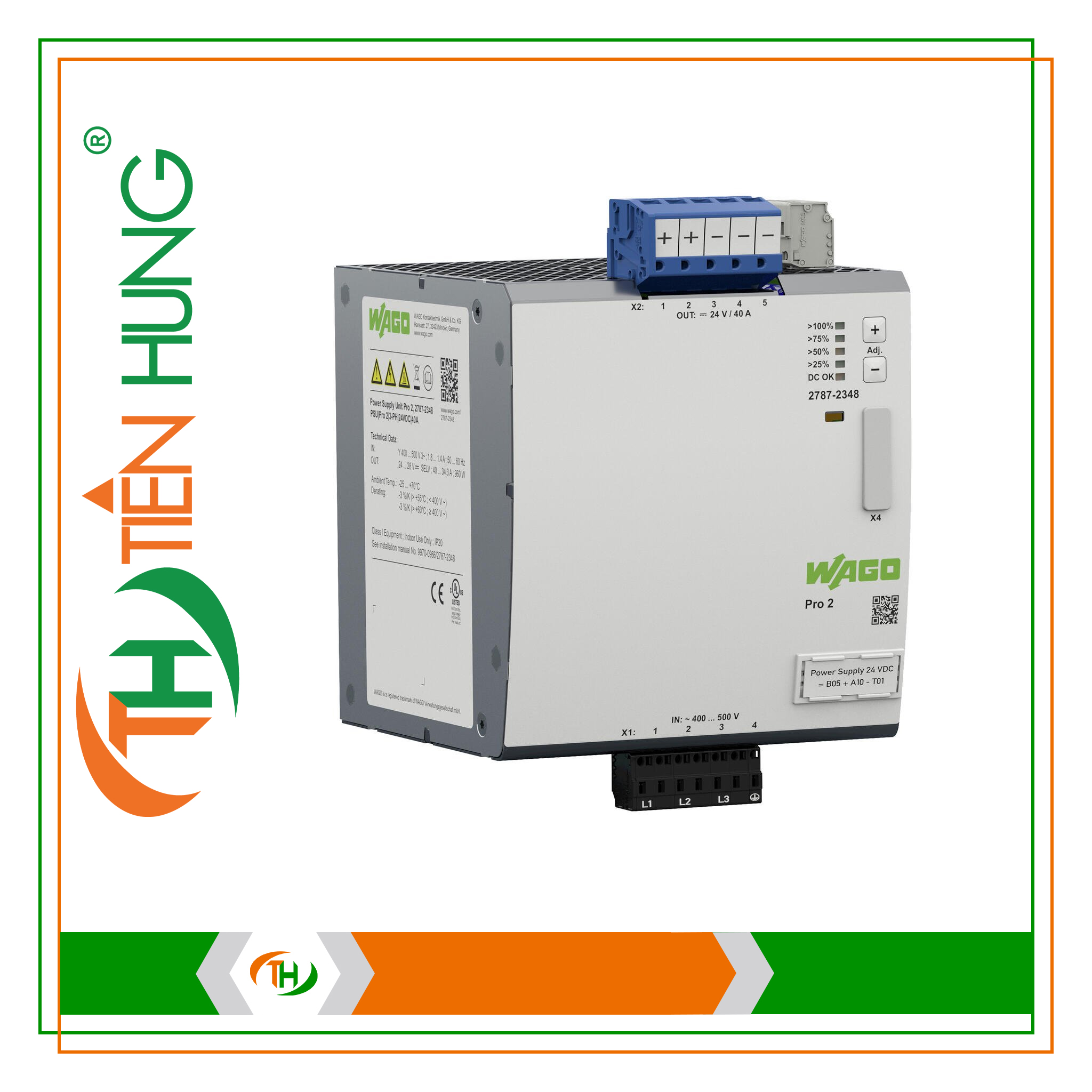 BỘ NGUỒN 3 PHA 24 VDC - 2787-2348 WAGO