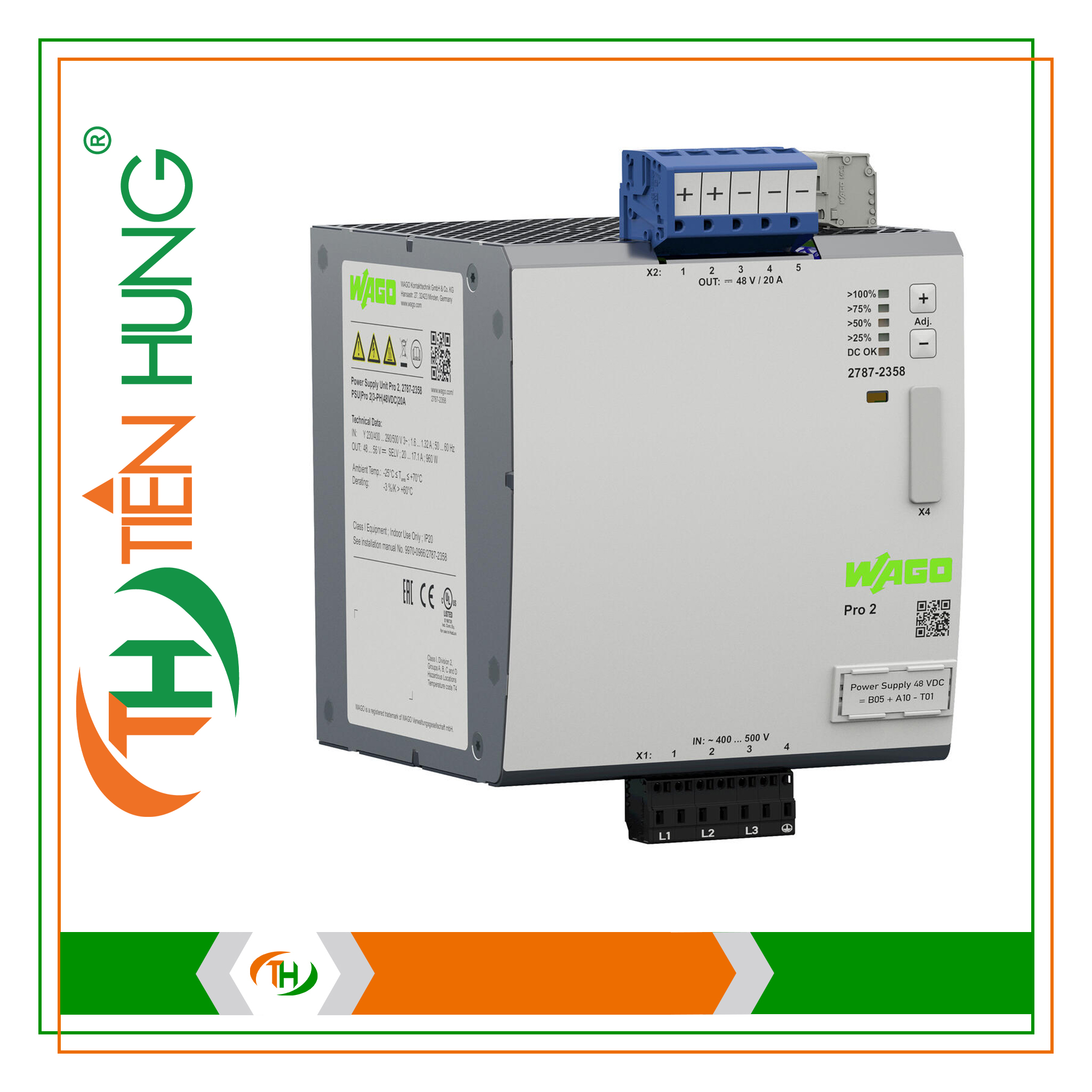 BỘ NGUỒN 3 PHA 48 VDC - 2787-2358 WAGO