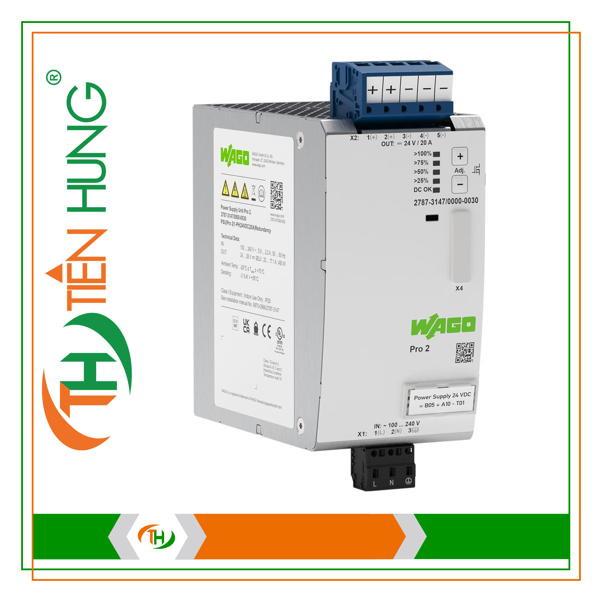 BỘ NGUỒN 1 PHA 24 VDC - 2787-3147/000-030 WAGO