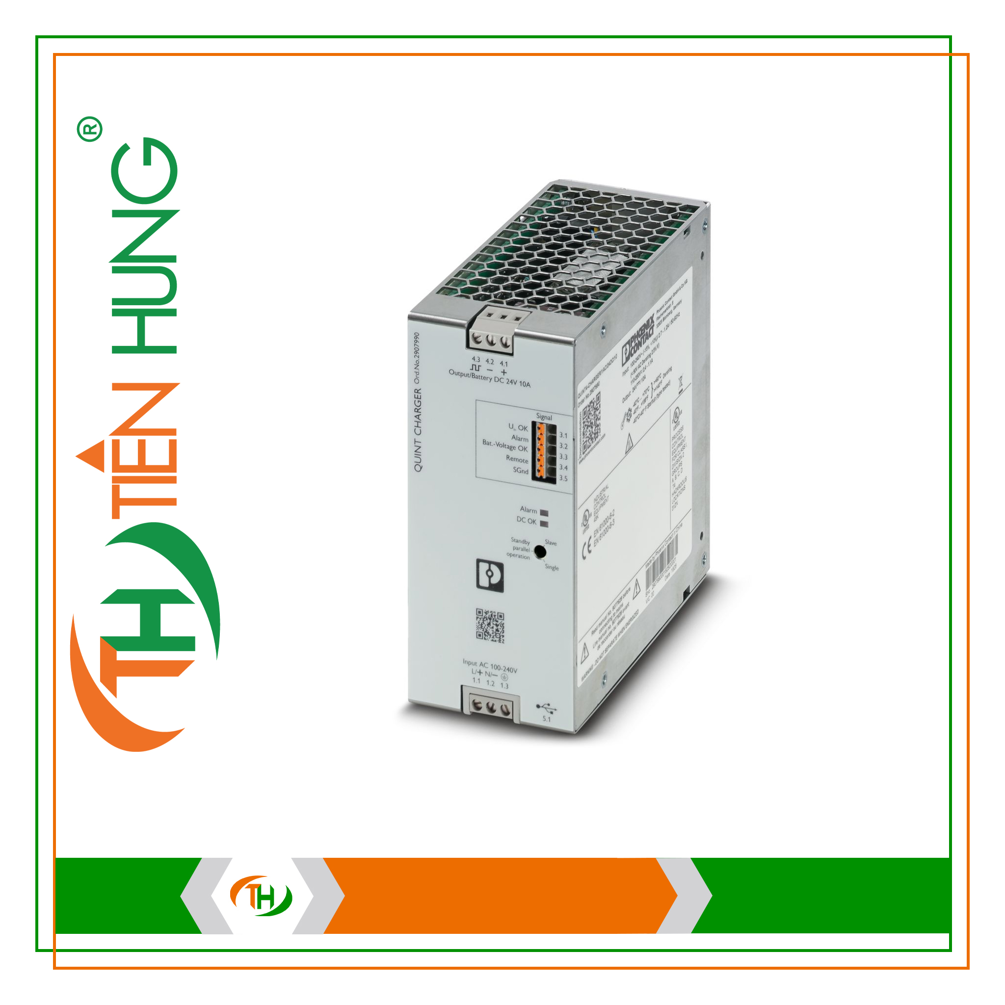 BỘ LƯU ĐIỆN UPS DC QUINT4-CHARGER/1AC/24DC/10 - 2907990