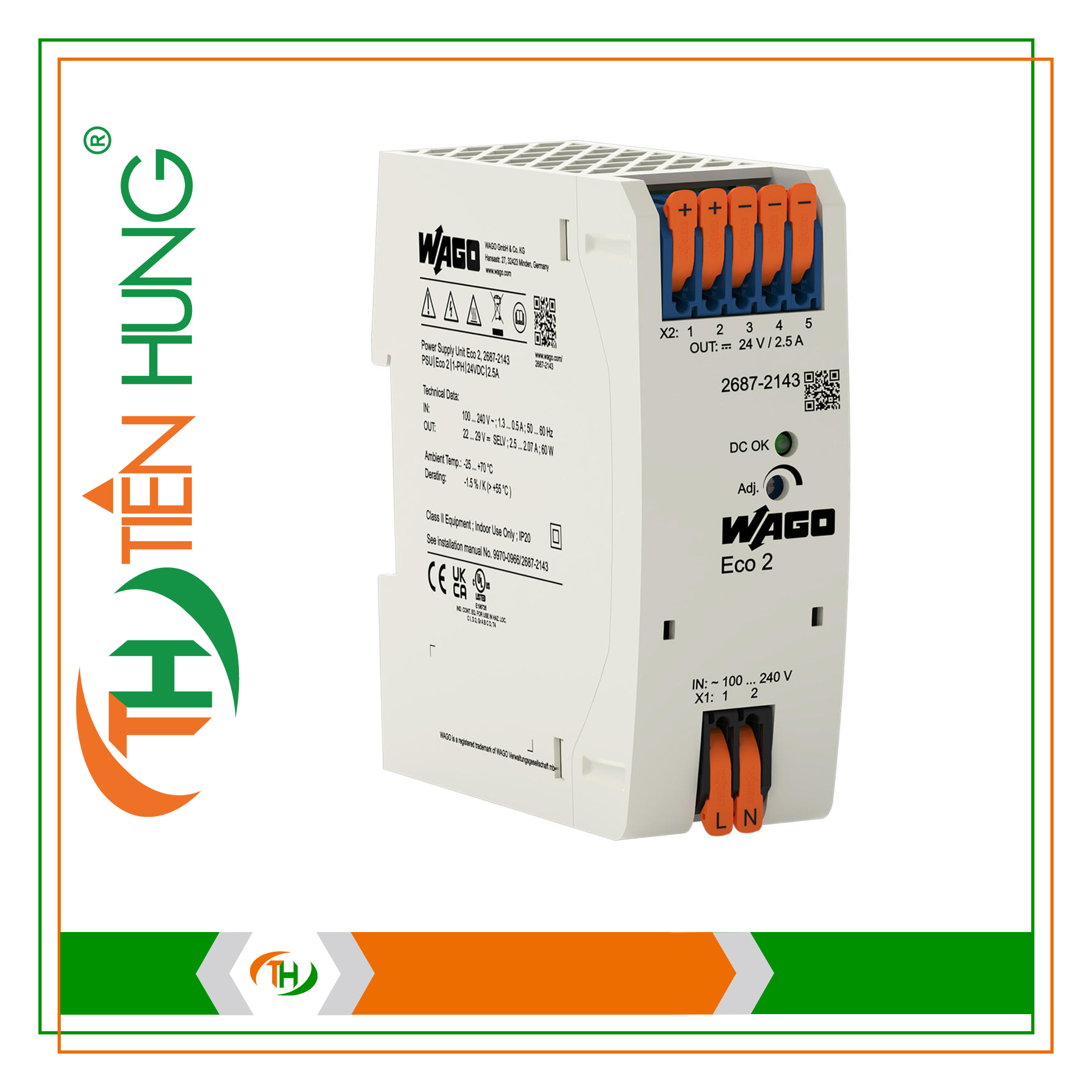 BỘ NGUỒN 1 PHA 24 VDC - 2687-2143 WAGO