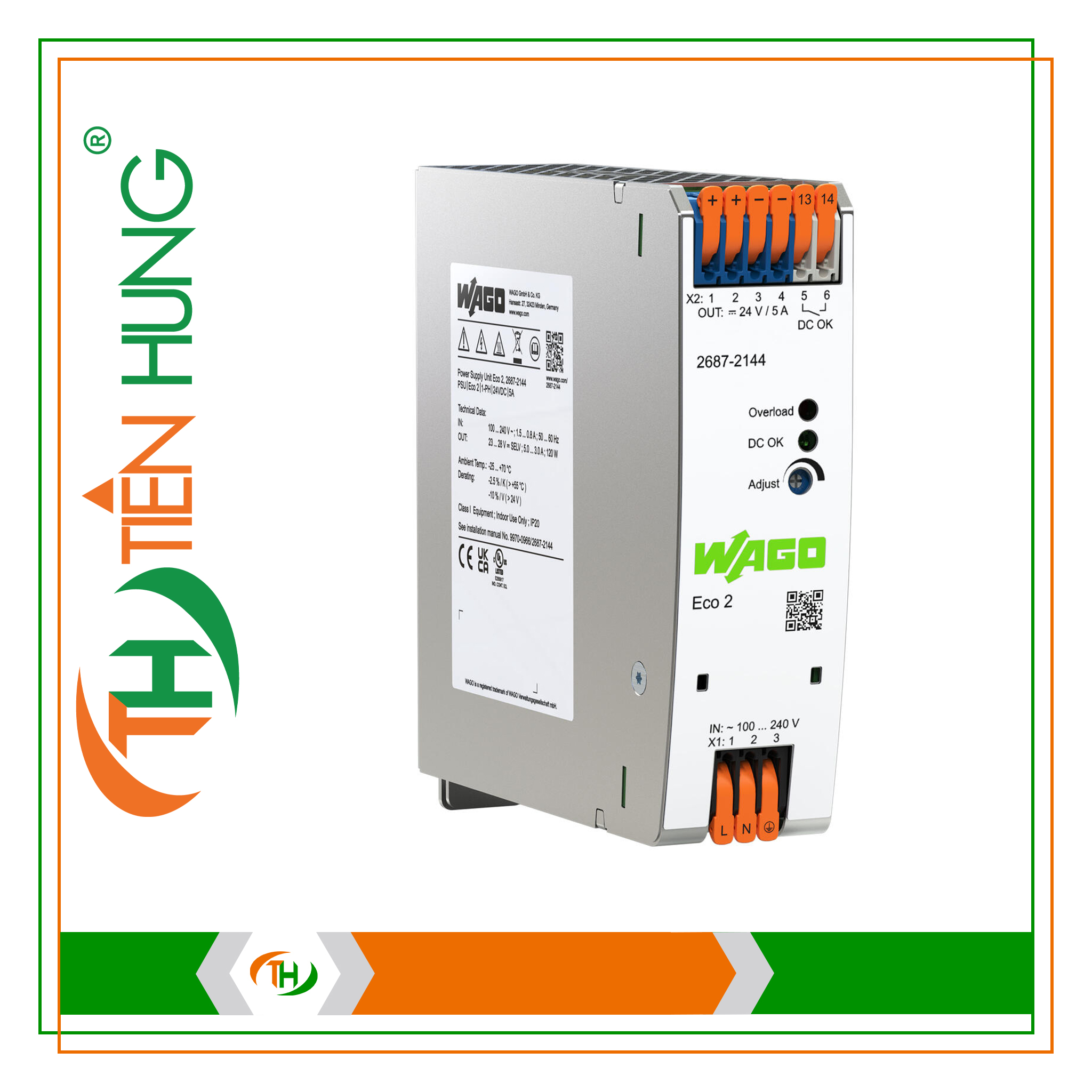 BỘ NGUỒN 1PHA 24 VDC - 2687-2144 WAGO