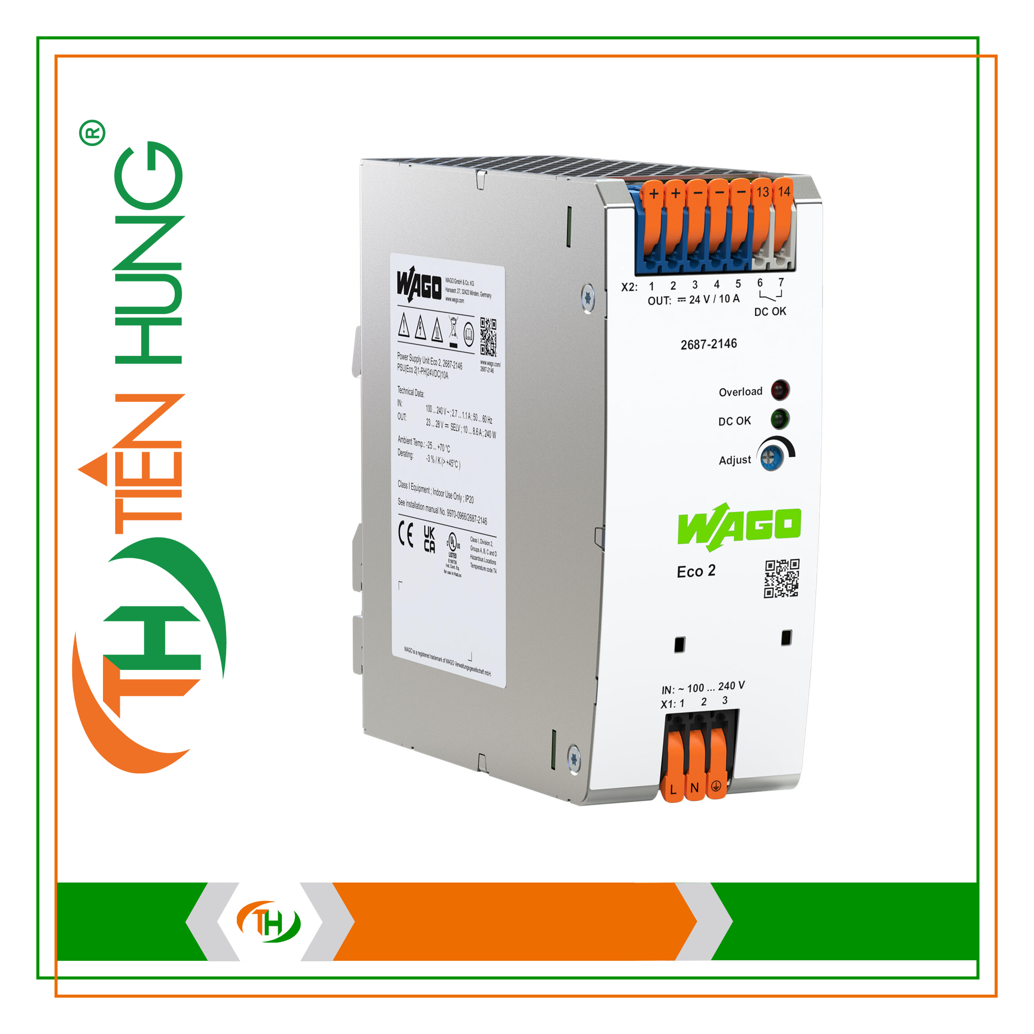 BỘ NGUỒN 1 PHA 24 VDC - 2687-2146 WAGO