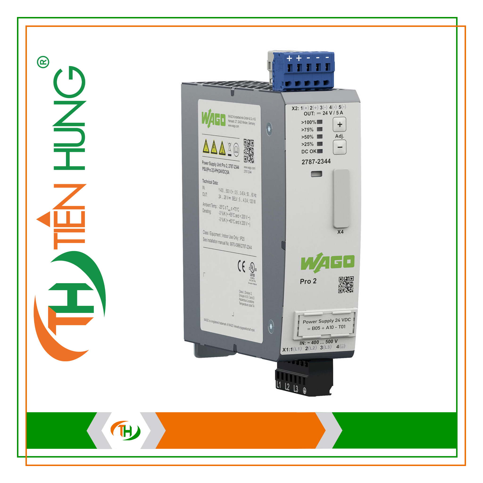 BỘ NGUỒN 3 PHA 24 VDC - 2787-2344/000-070 WAGO