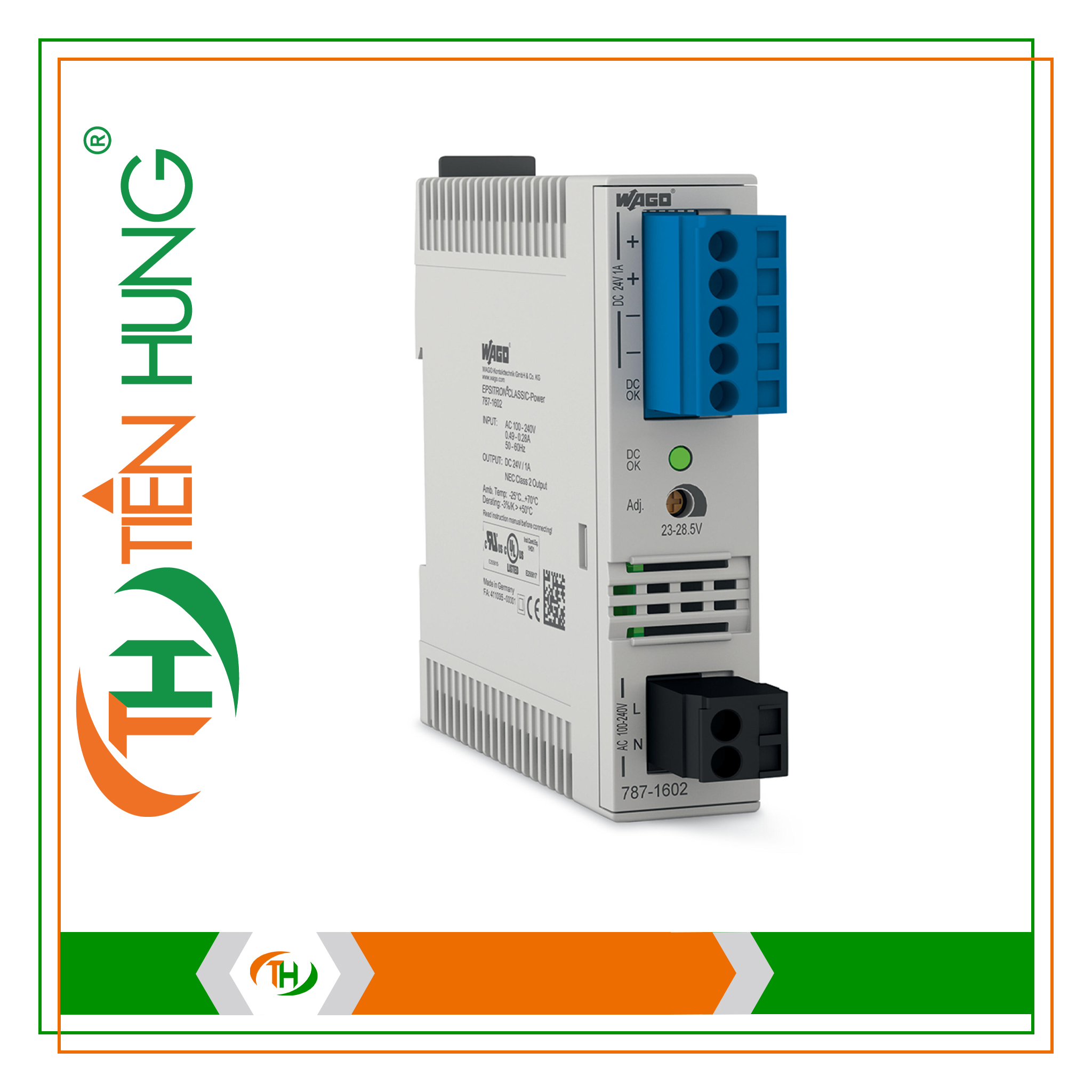 BỘ NGUỒN 1 PHA 24 VDC - 787-1602 WAGO