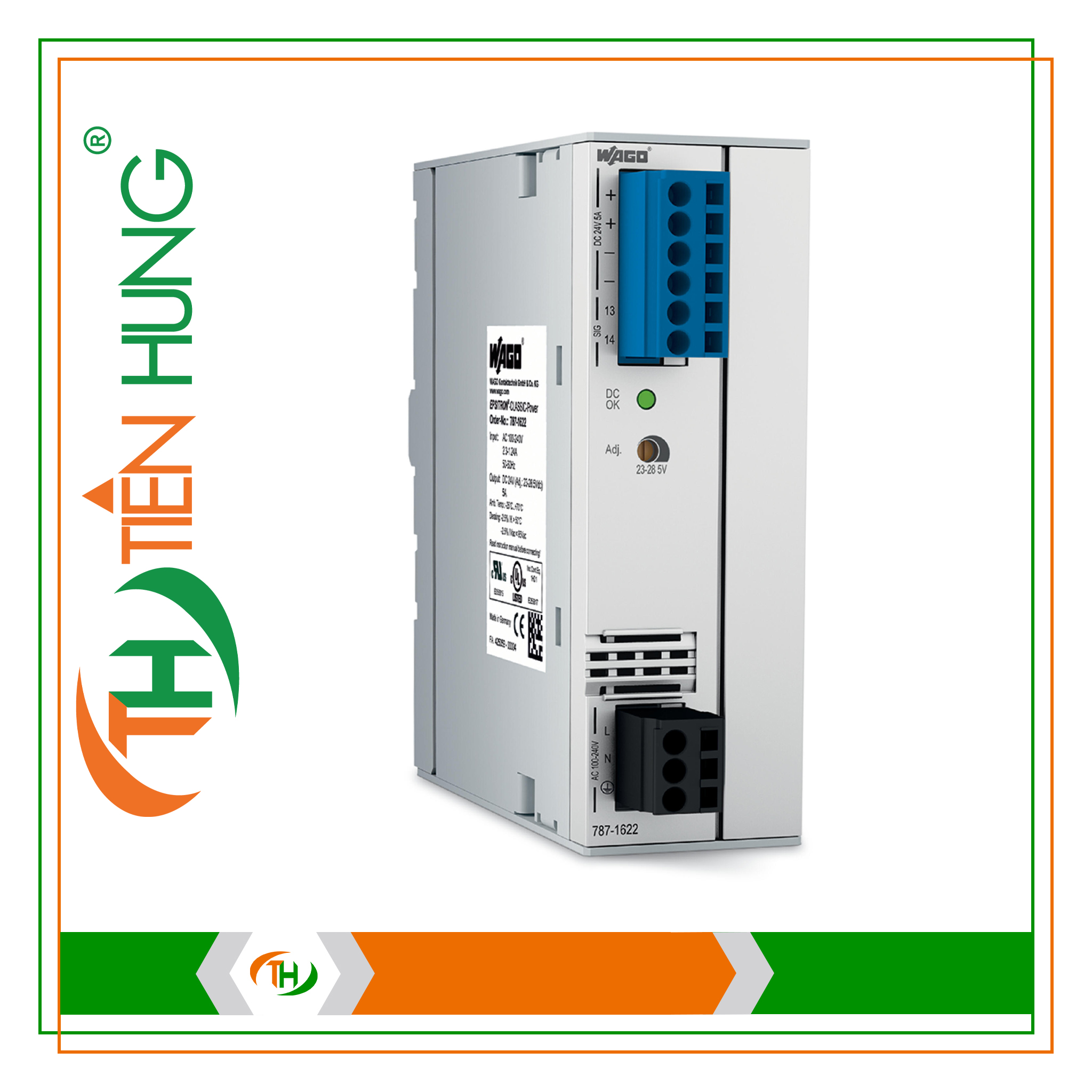 BỘ NGUỒN 1 PHA 24 VDC - 787-1622 WAGO
