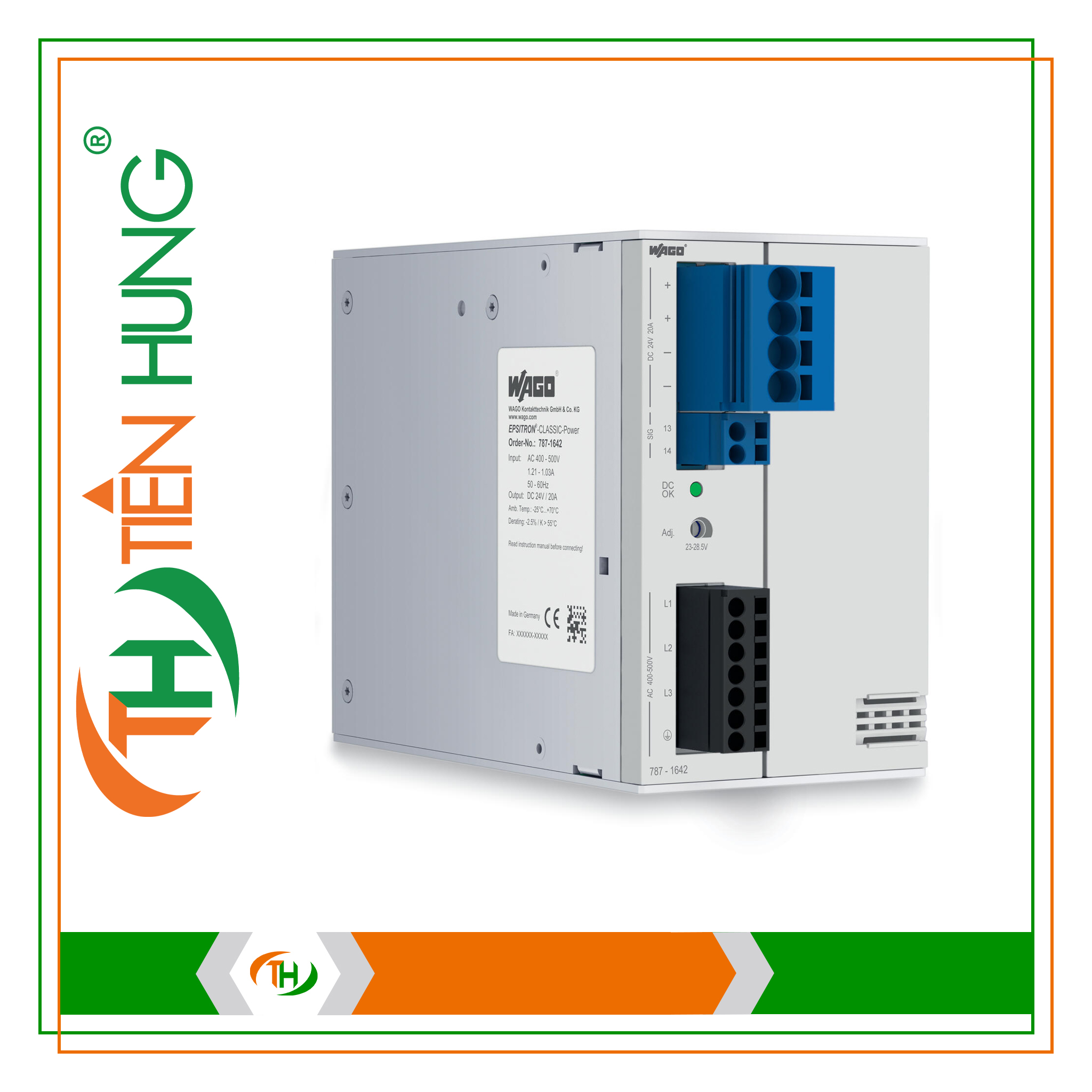 BỘ NGUỒN 3 PHA 24 VDC - 787-1642 WAGO