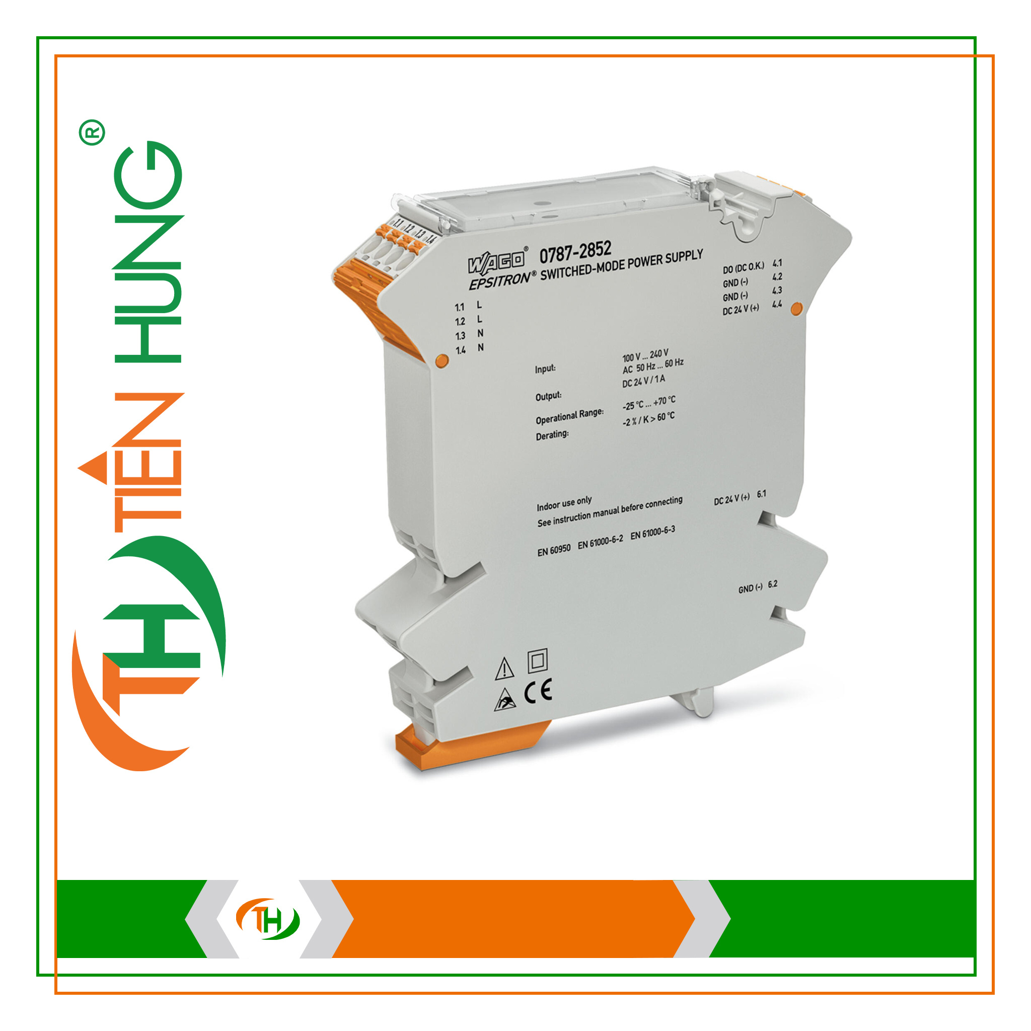 BỘ NGUỒN 1 PHA 24 VDC 787-2852 WAGO