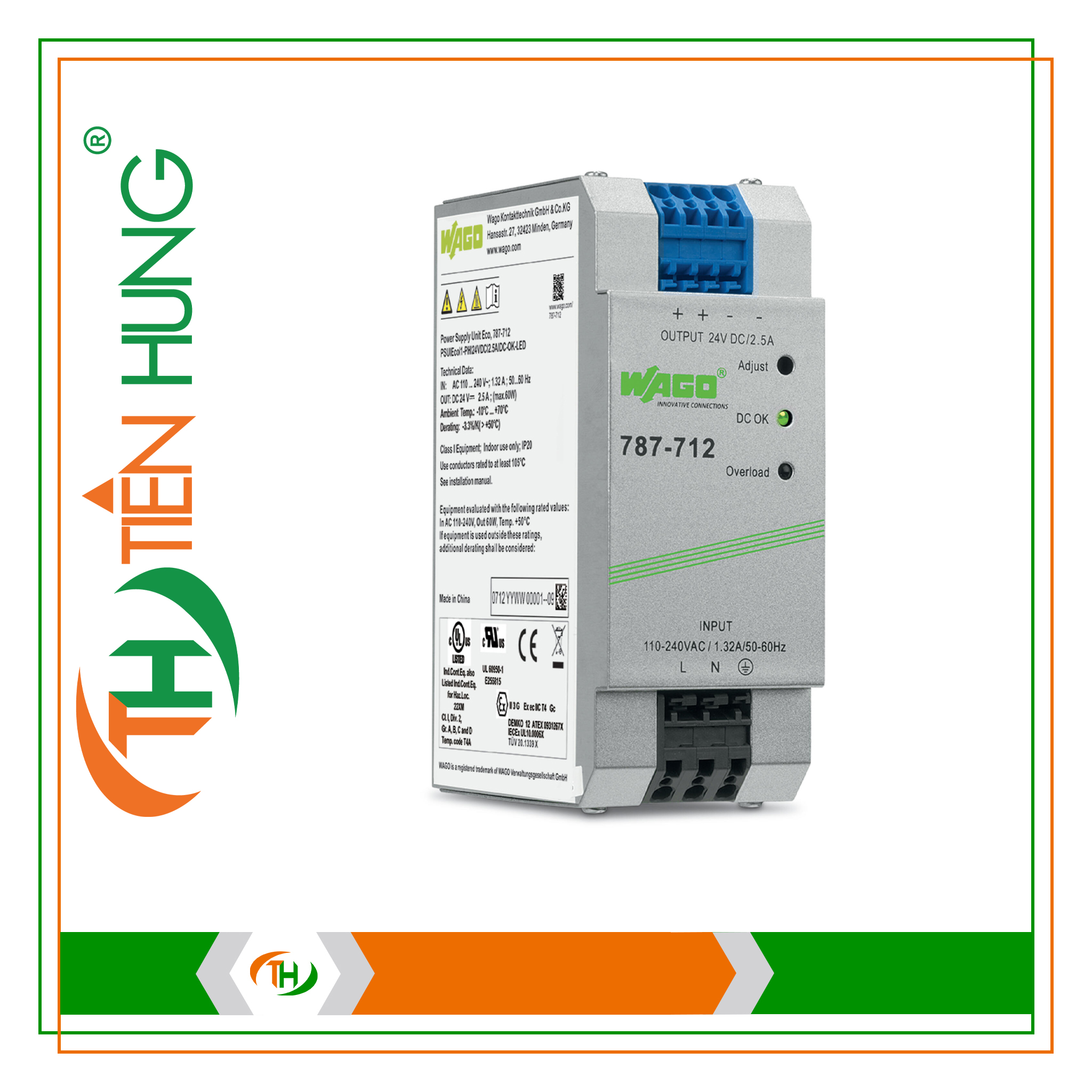 BỘ NGUỒN 1PHA 24 VDC - 787-712 WAGO