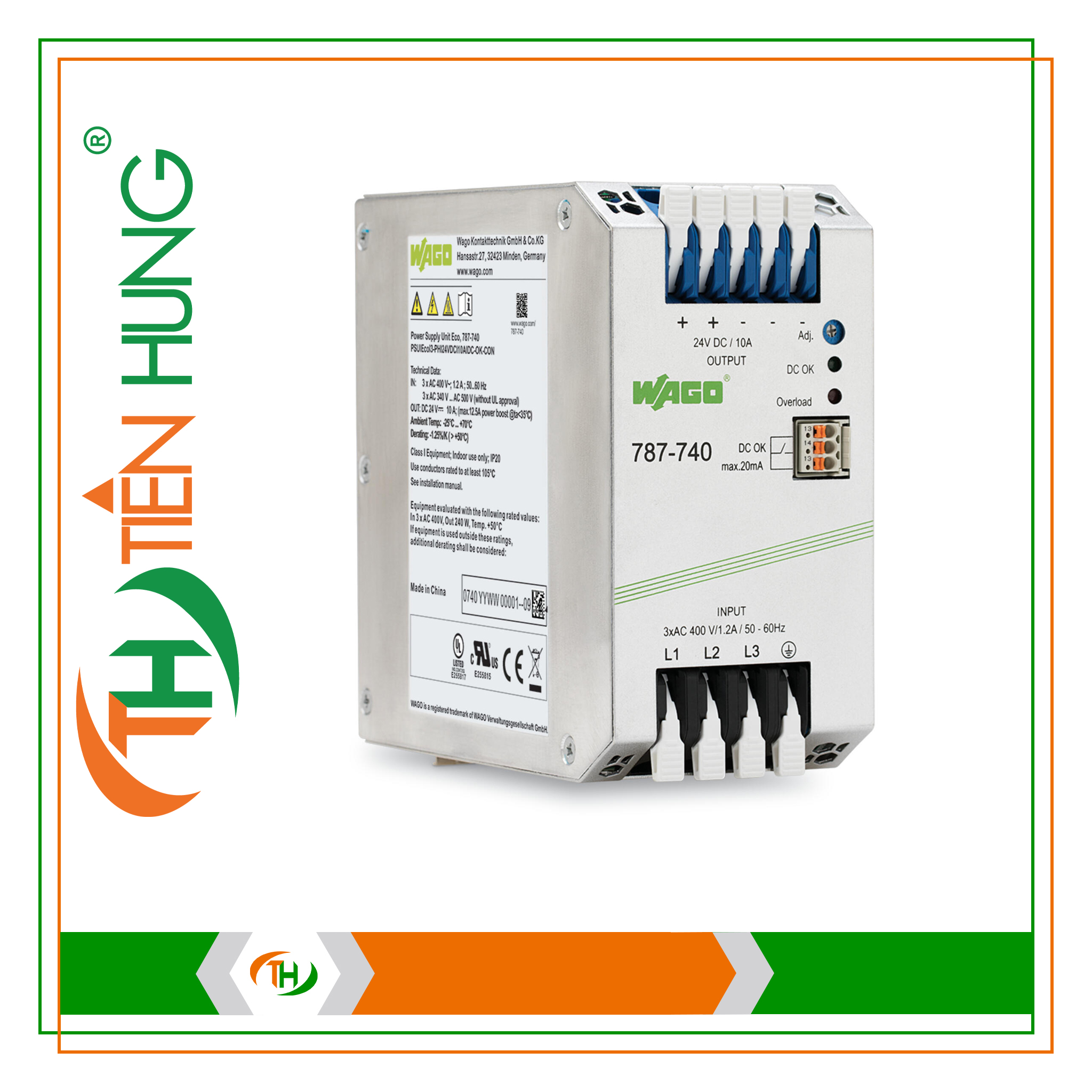 BỘ NGUỒN 3 PHA 24 VDC - 787-740 WAGO