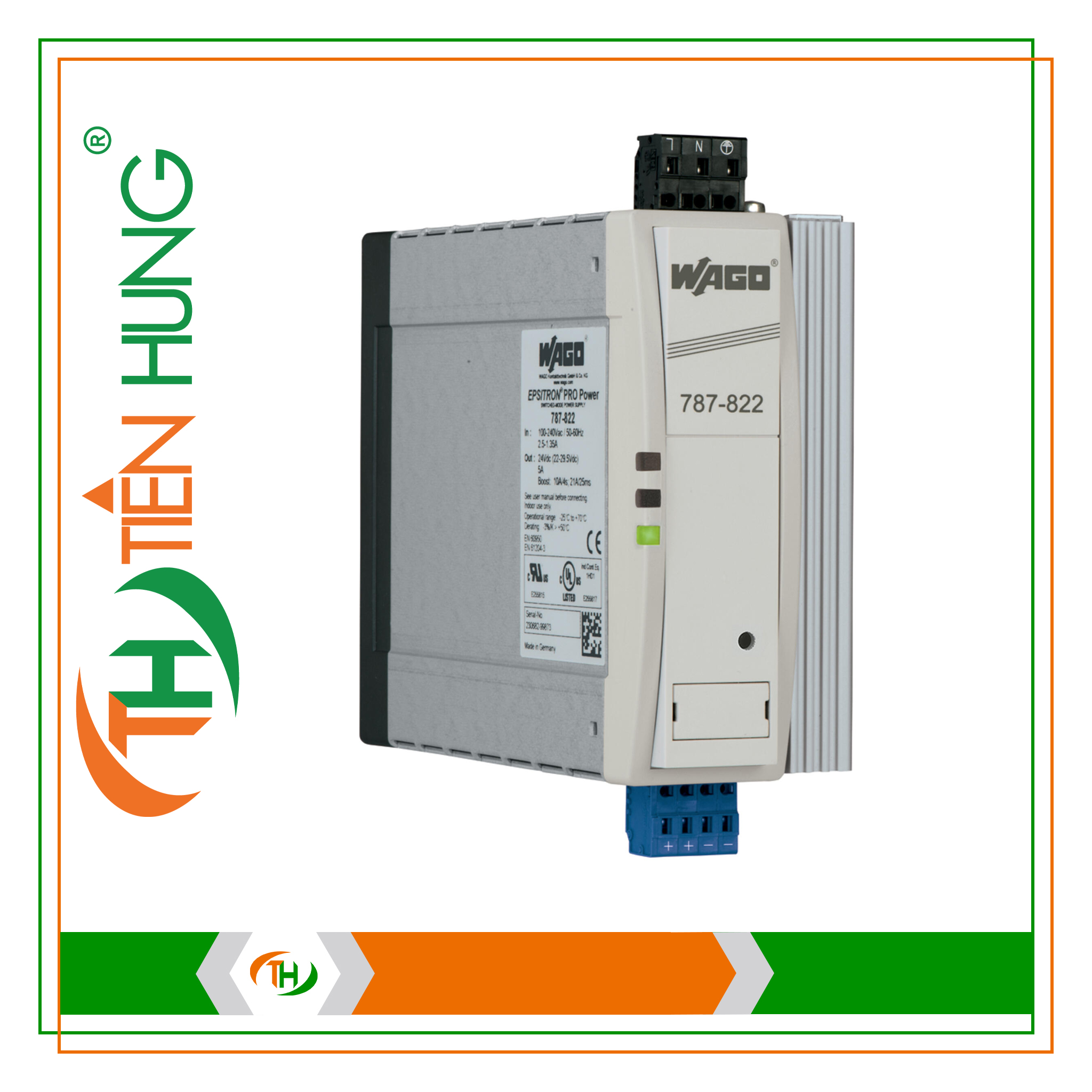 BỘ NGUỒN PRO 1 PHA 24VDC - 787-822 WAGO