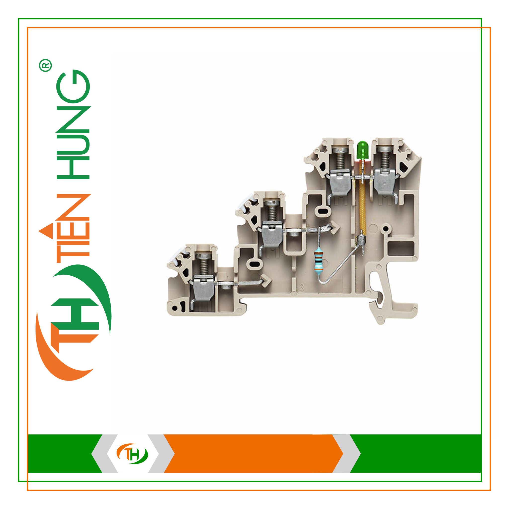 CẦU ĐẤU DÂY DLI 2.5/LD-GN/PNP +- DB - 1783970000