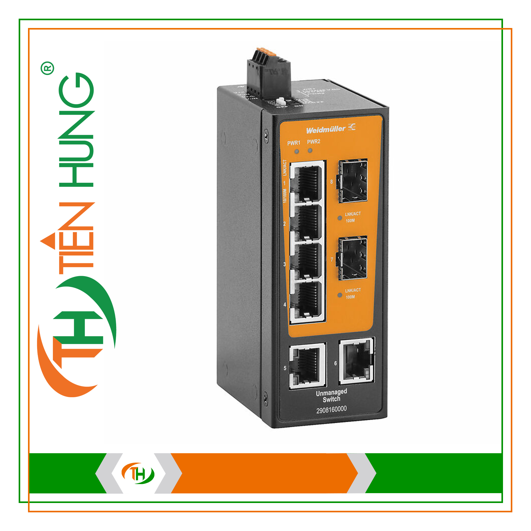 BỘ CHIA MẠNG 6 CỔNG IE-SW-BLB-08-6TX-2FESFP - 2908160000