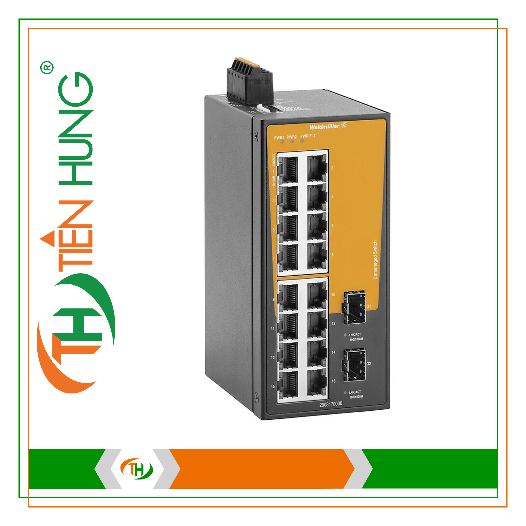 BỘ CHIA MẠNG 16 CỔNG IE-SW-BLB-18-16TX-2GESFP - 2908170000