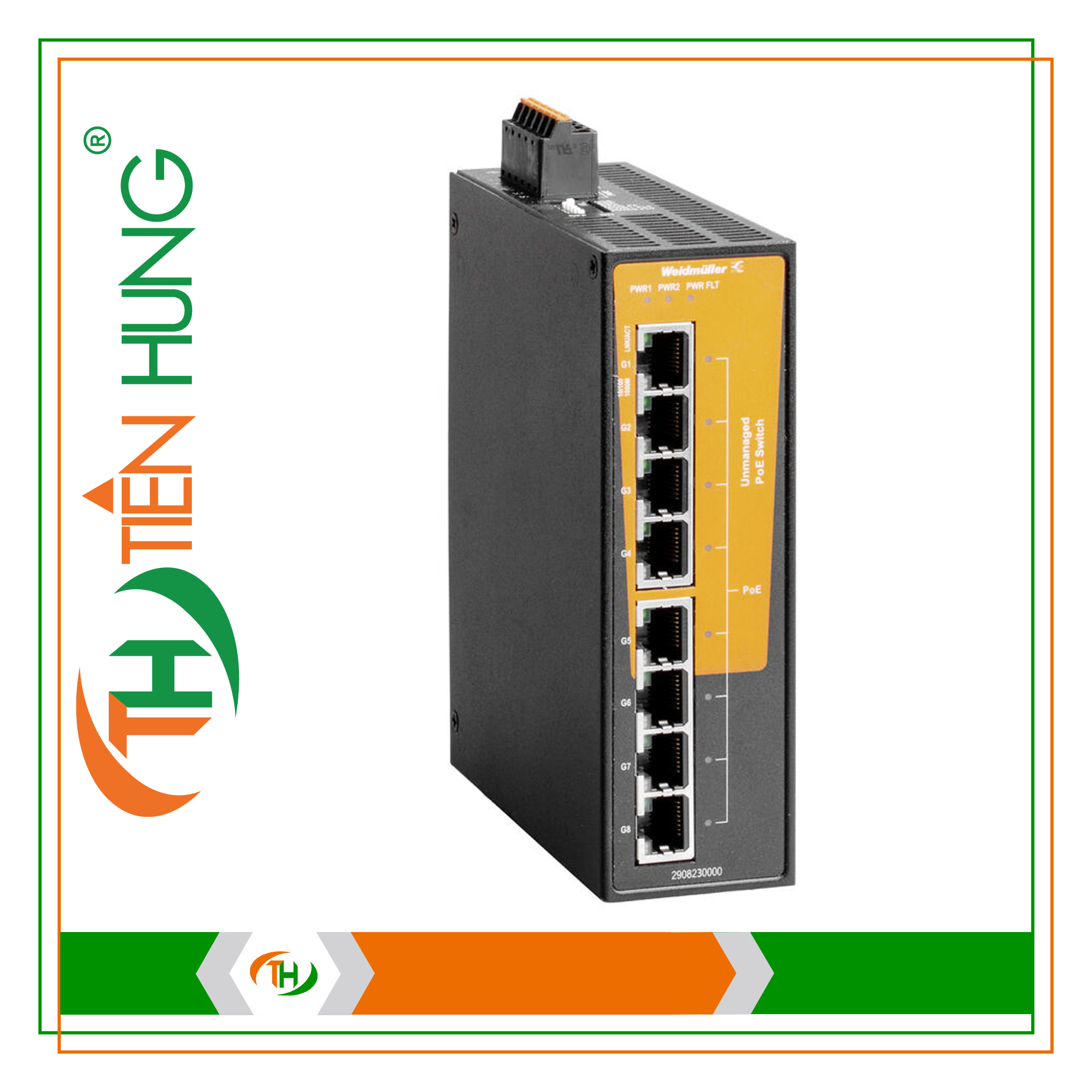 BỘ CHIA MẠNG 8 CỔNG IE-SW-BLB-08-8GTPOE - 2908230000