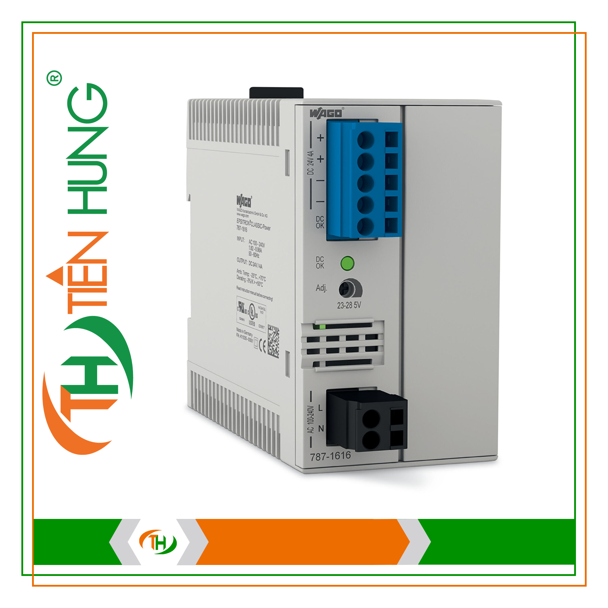 BỘ NGUỒN 1 PHA 24 VDC - 787-1616/000-070 WAGO