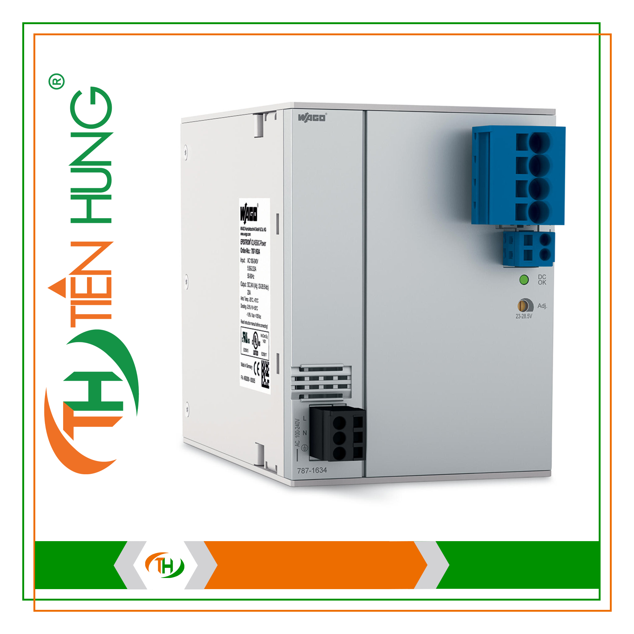 BỘ NGUỒN 1 PHA 24 VDC - 787-1634/000-070 WAGO