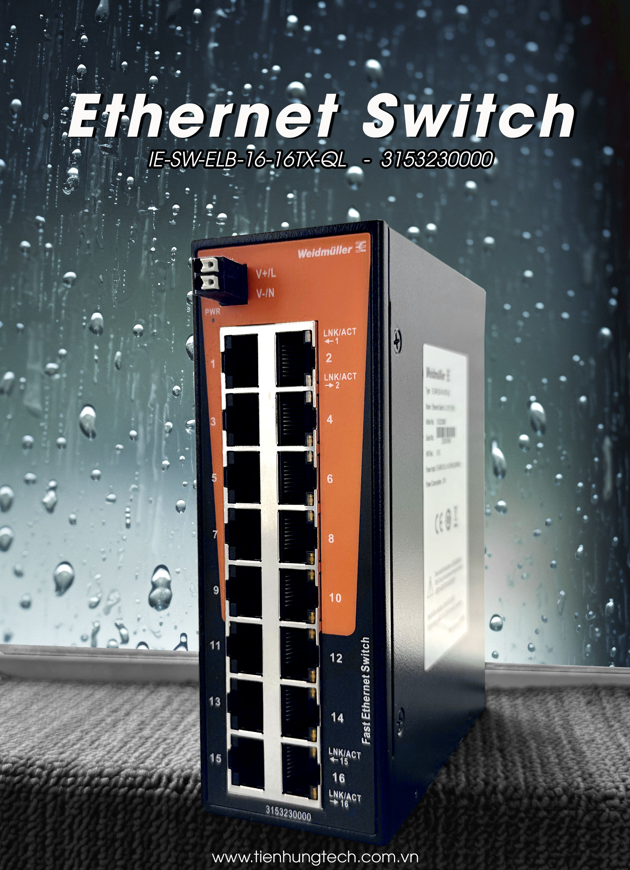BỘ CHIA MẠNG 16 CỔNG IE-SW-ELB-16-16TX-QL - 3153230000